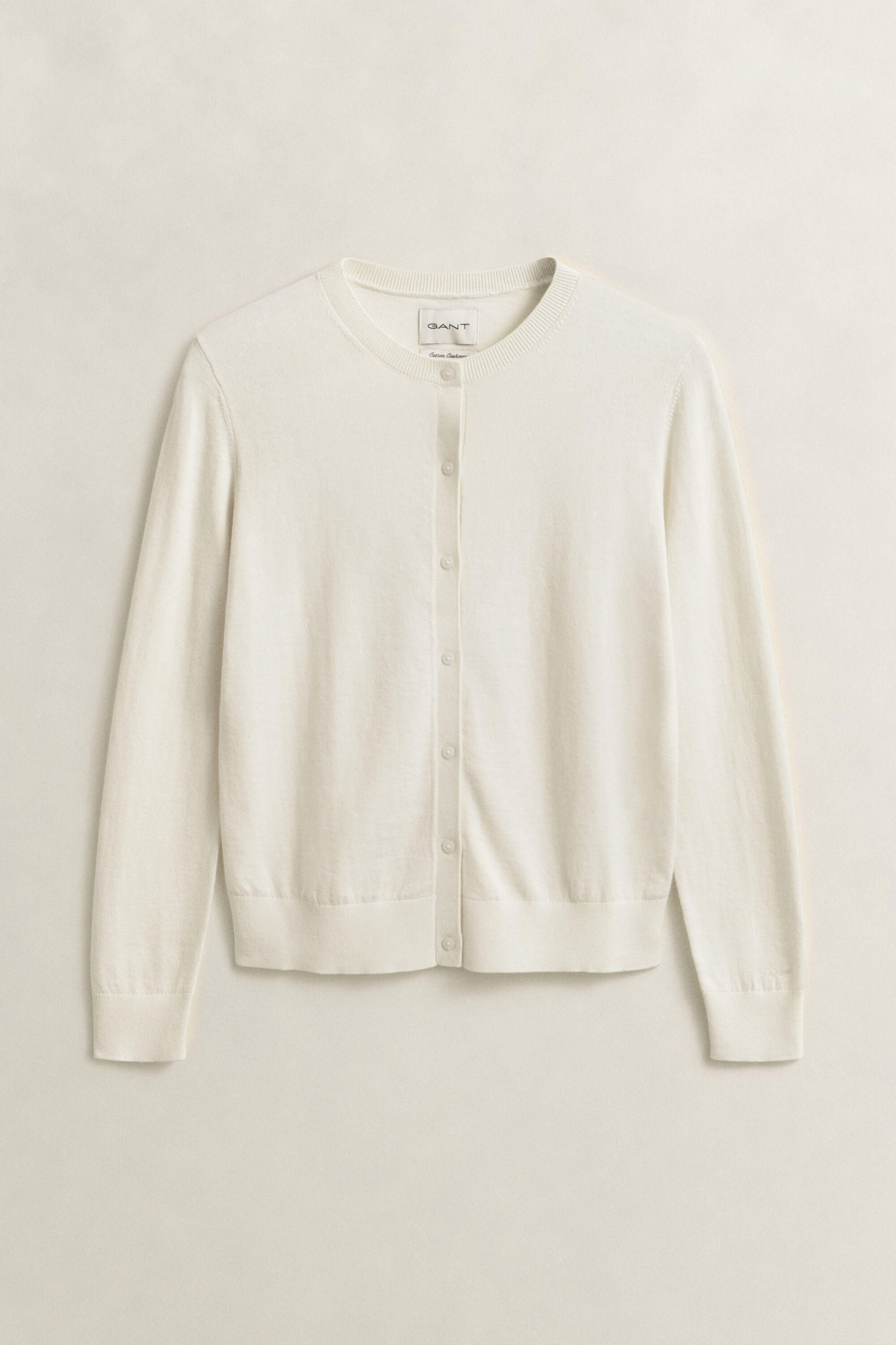 Leichte Rundhals-Strickjacke