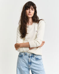 Klassischer Rundhalspullover aus Baumwolle