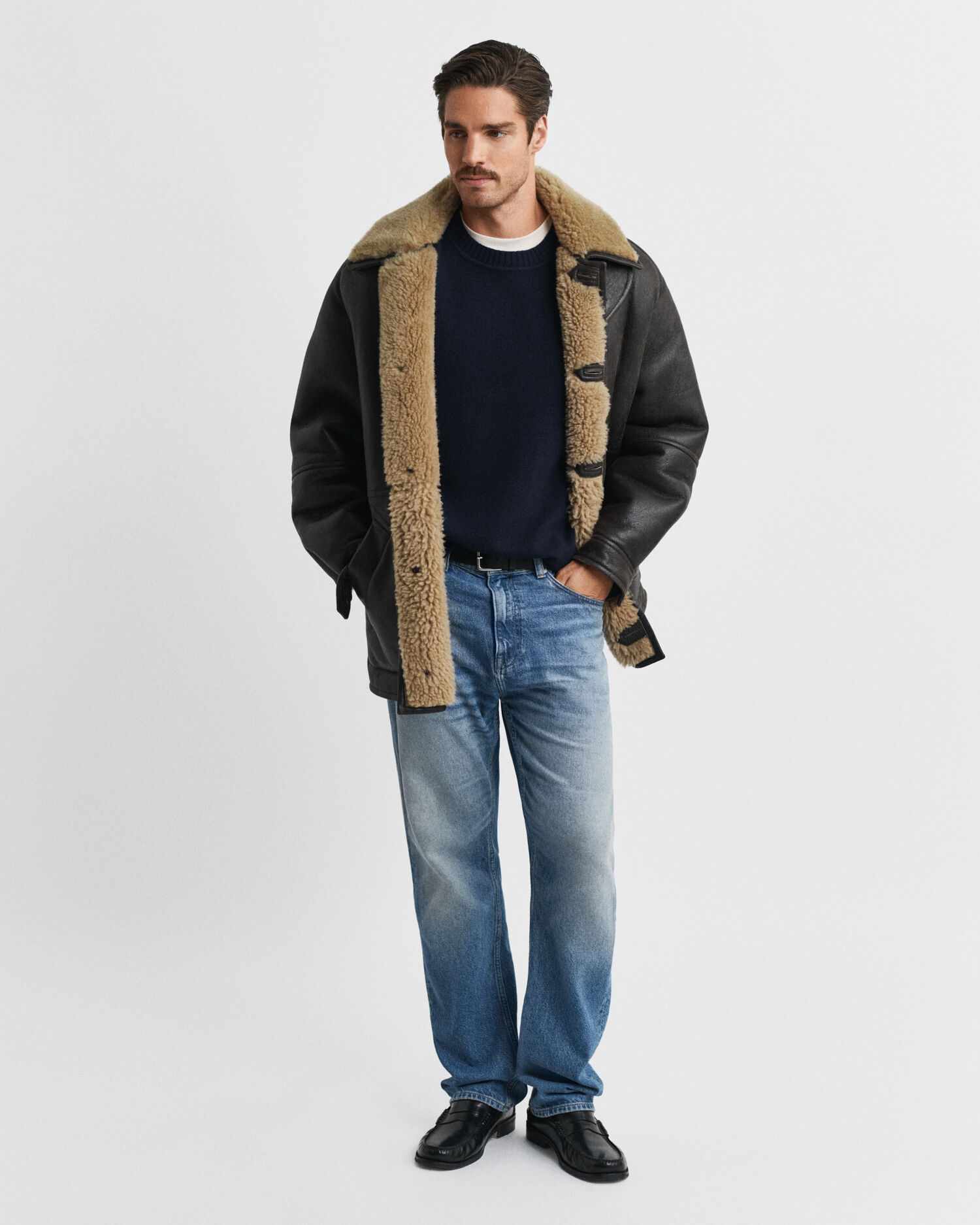 Rundhalspullover mit Kaschmiranteil