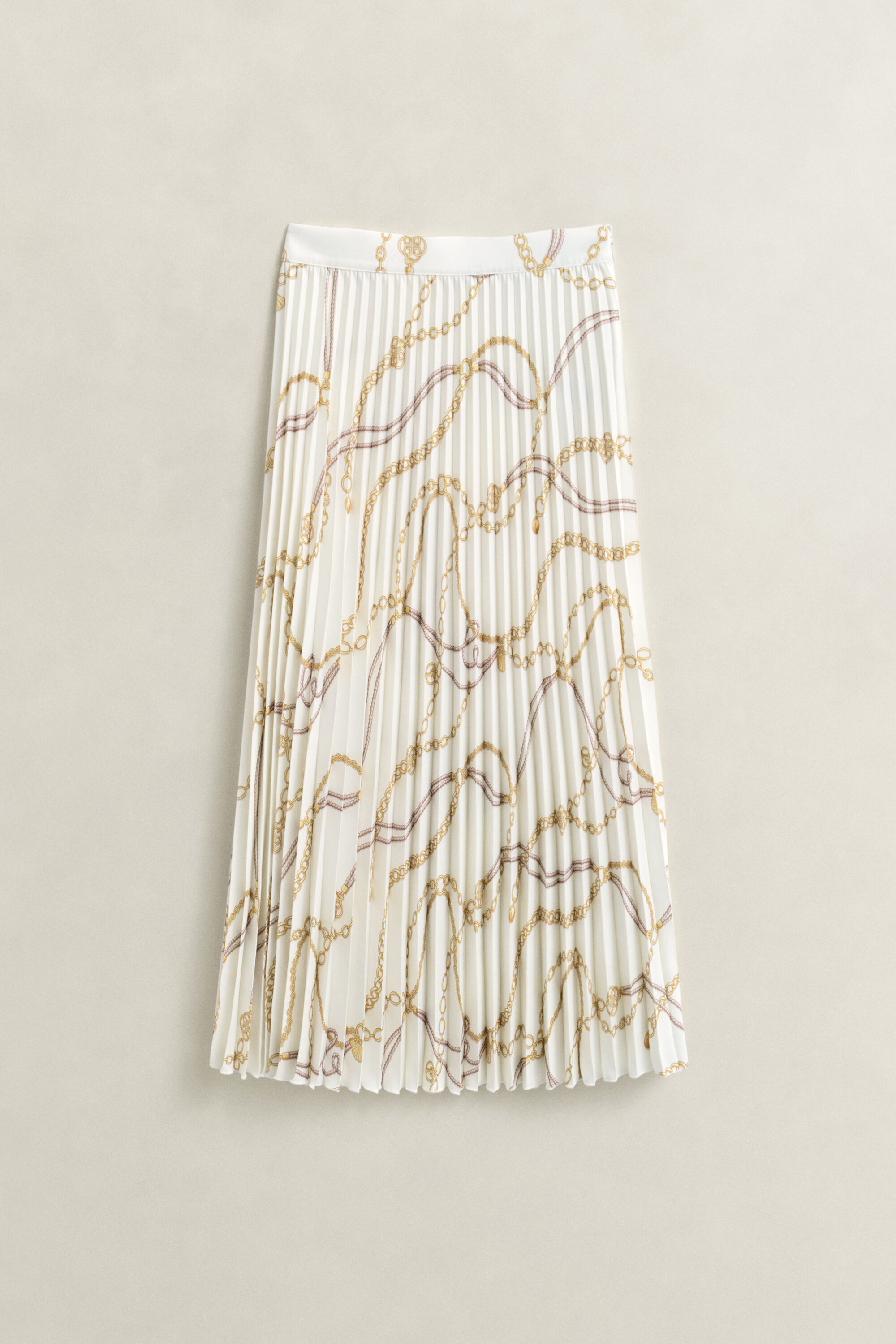 Plissierter Midirock mit Print