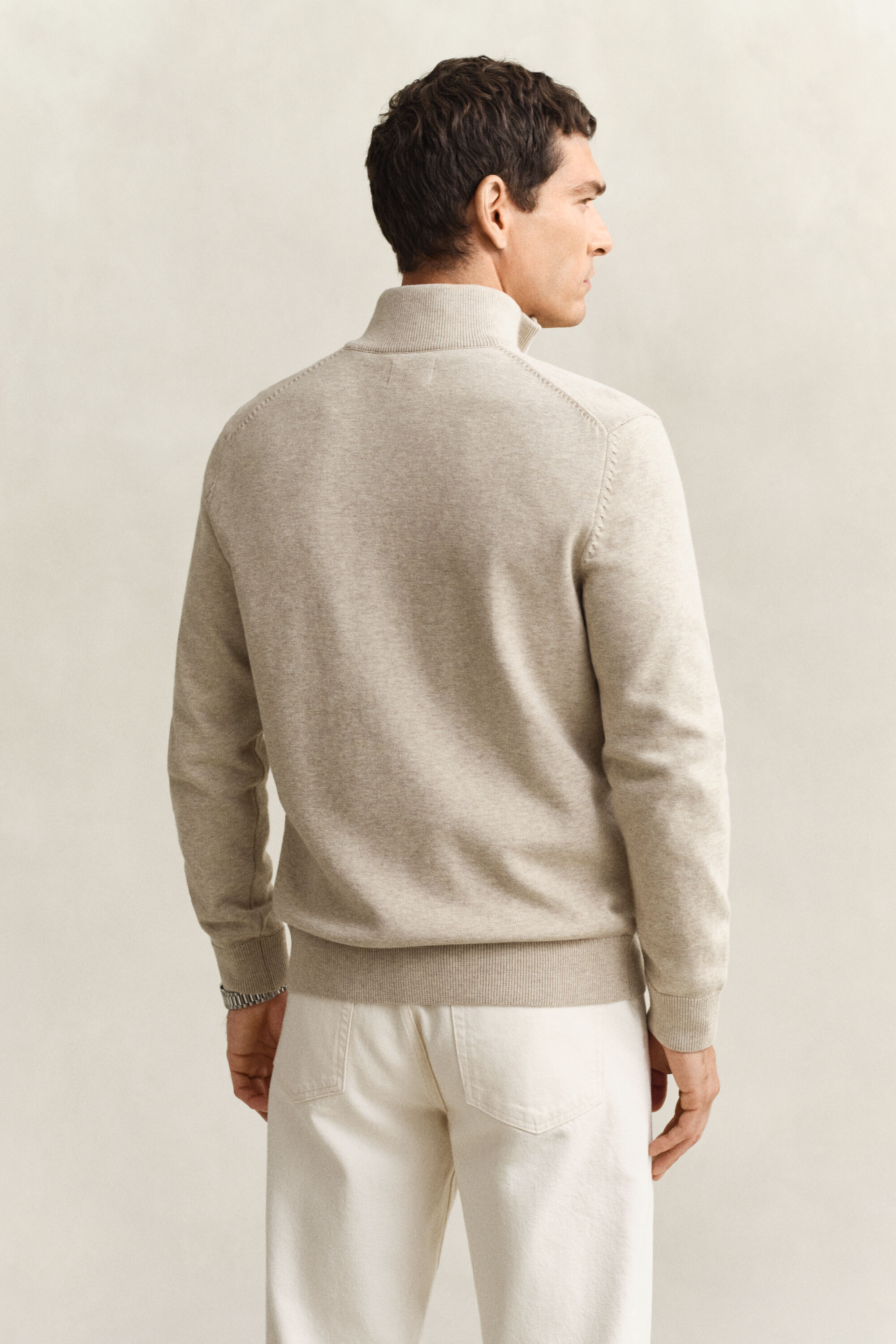 Casual Cotton Strickjacke mit Reißverschluss