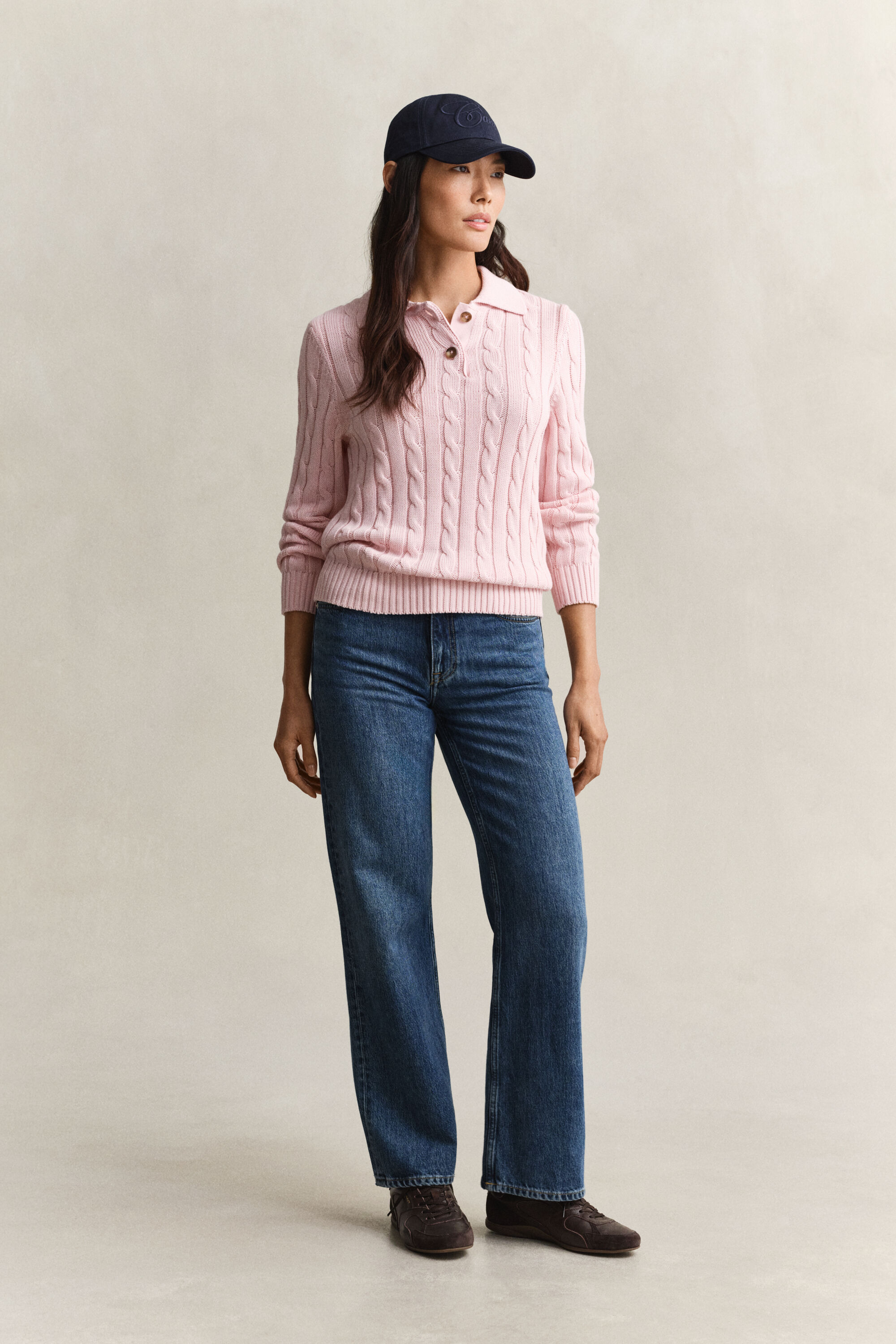 Zopfstrick Pullover aus Baumwolle
