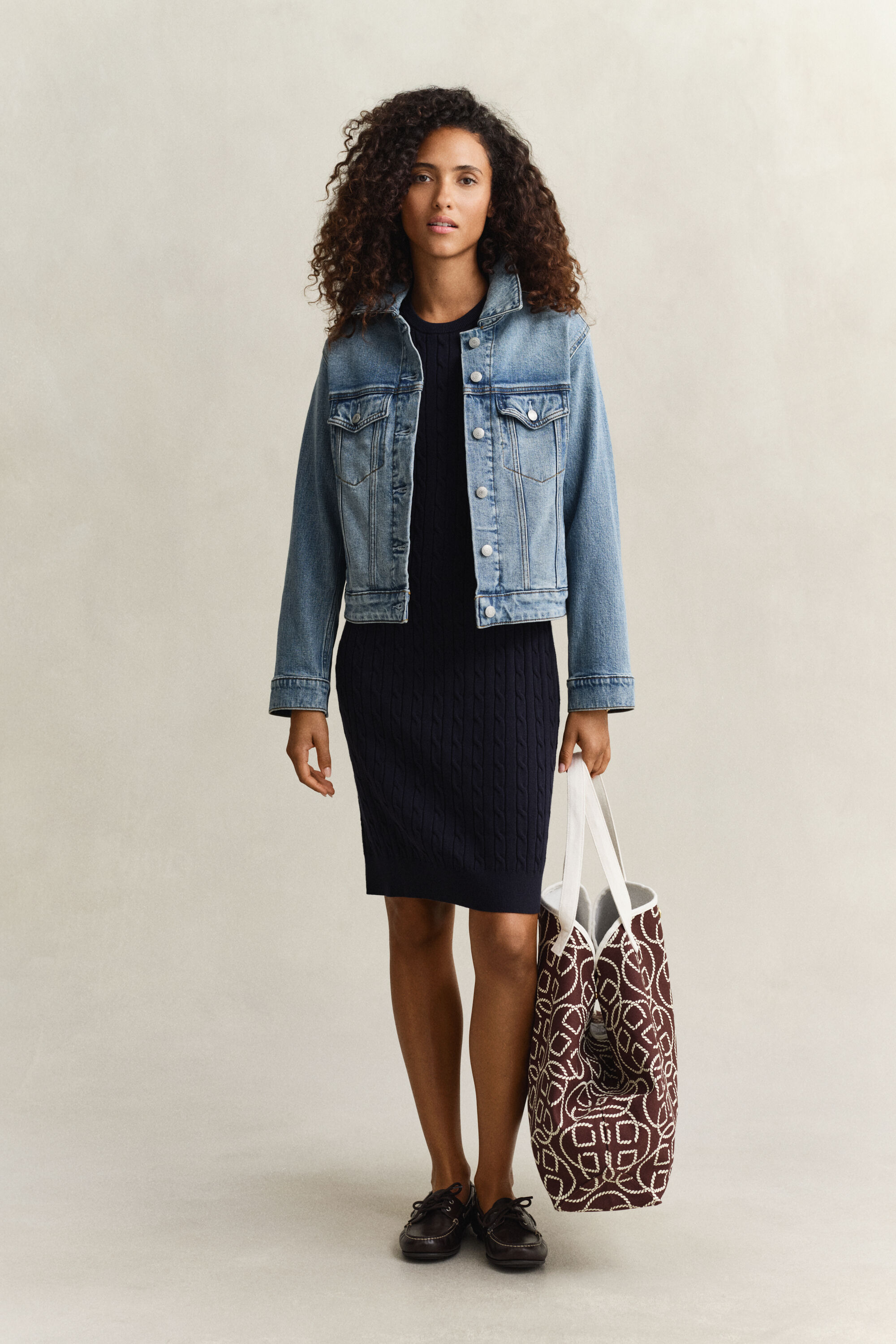 Zopfstrick Kleid aus Baumwolle