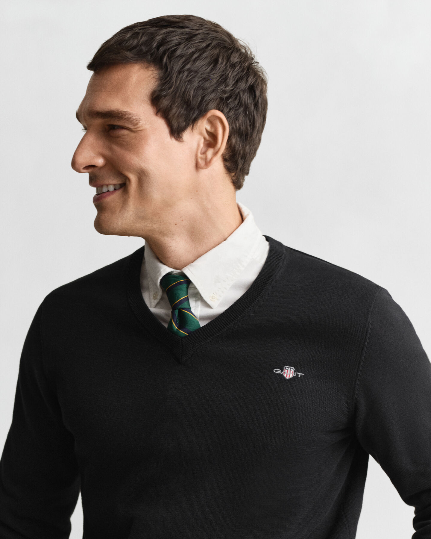 Klassischer V-Neck Pullover aus Baumwolle