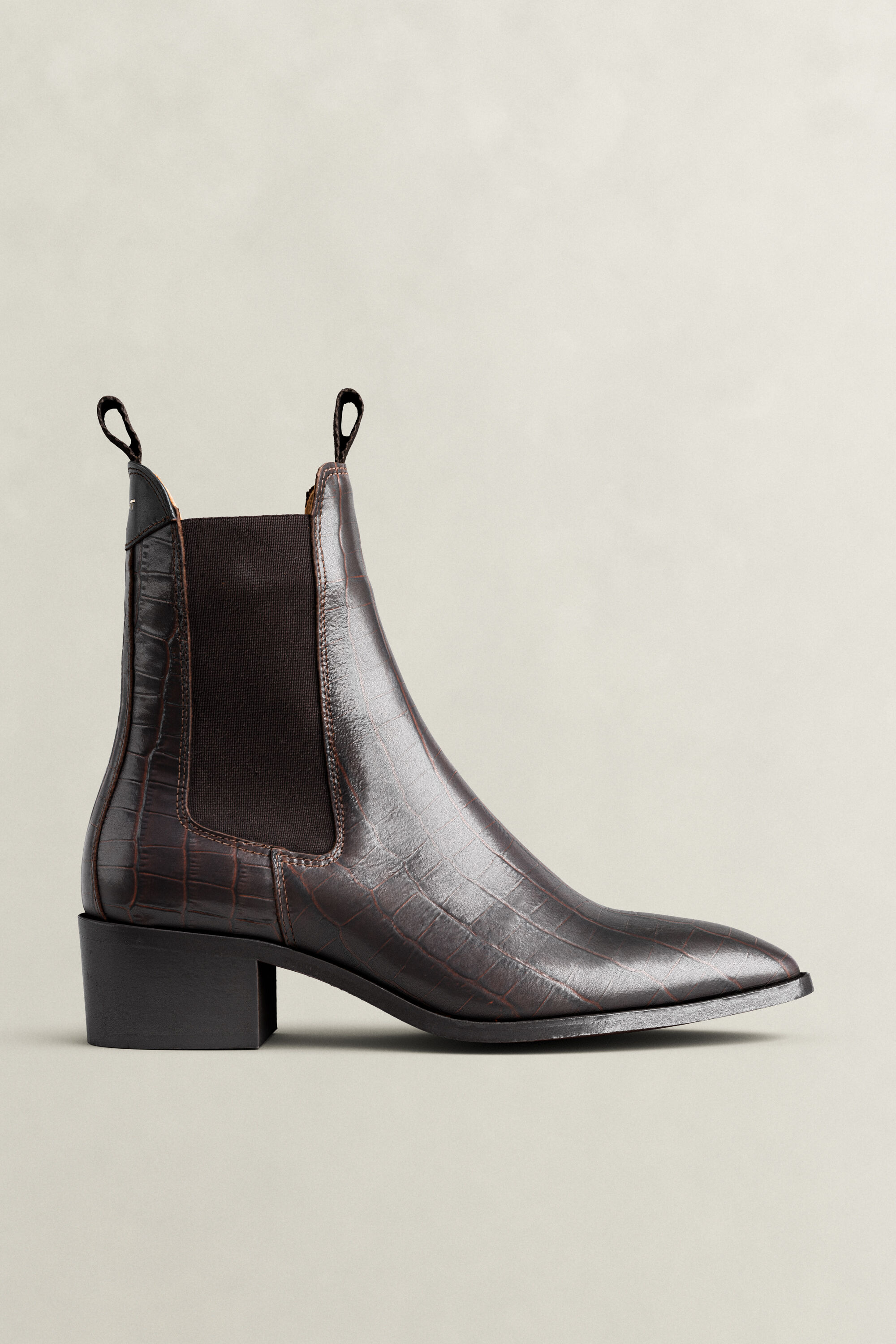 St Broomly Chelsea Boot aus Leder in Krokooptik