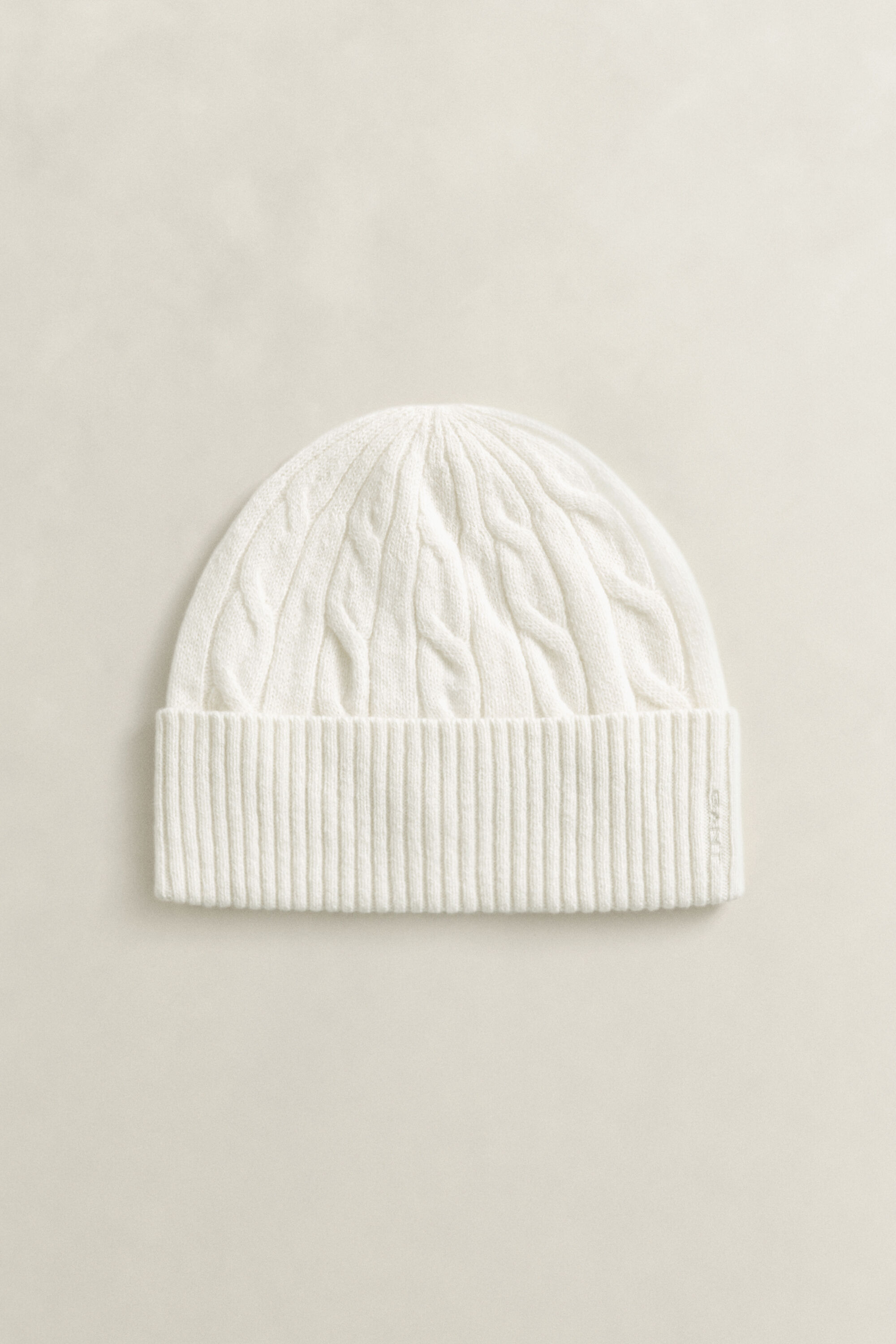 Zopfstrick-Beanie aus Wolle