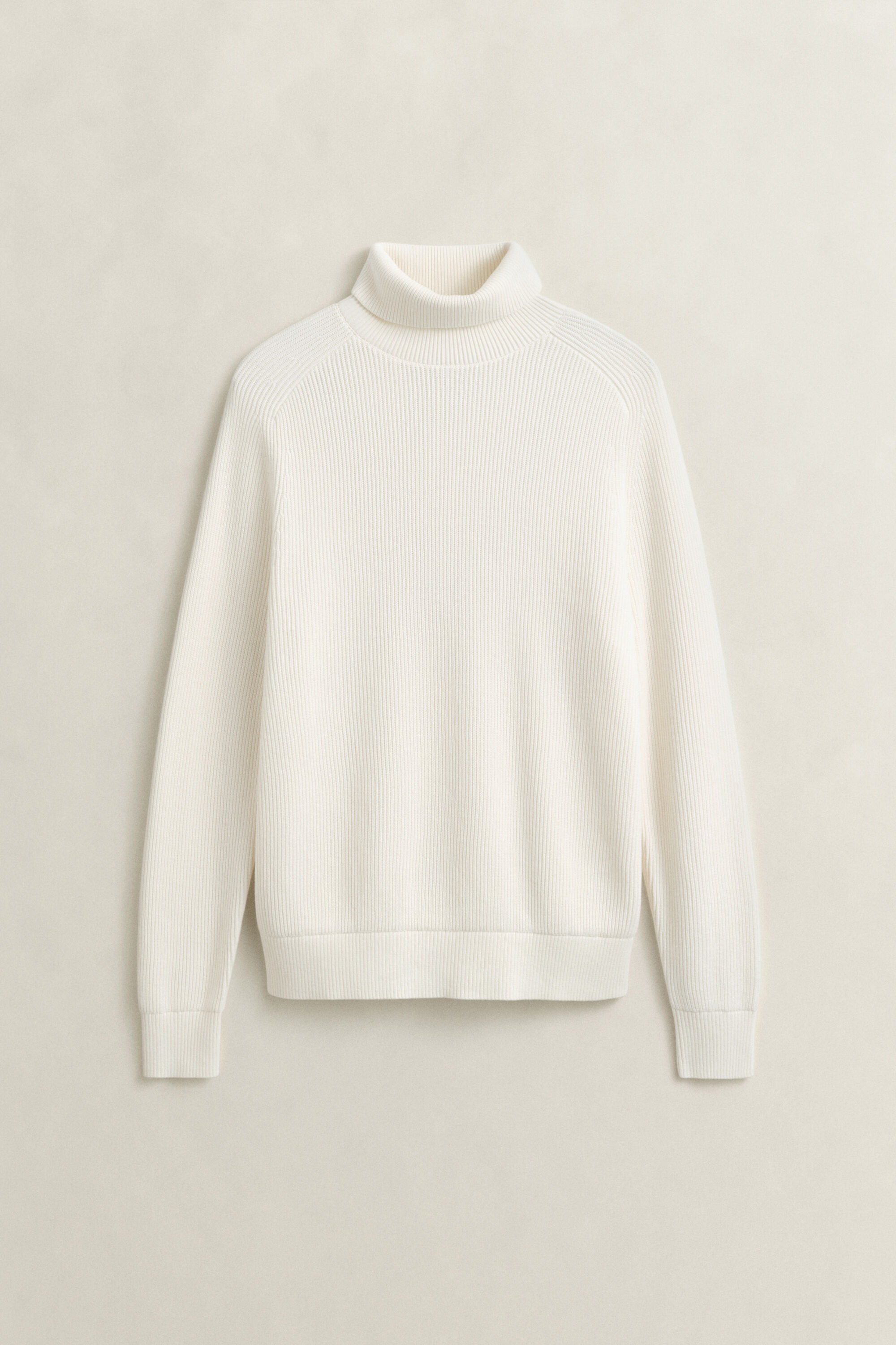 Rollkragenpullover aus Baumwoll-Merinowoll-Mix