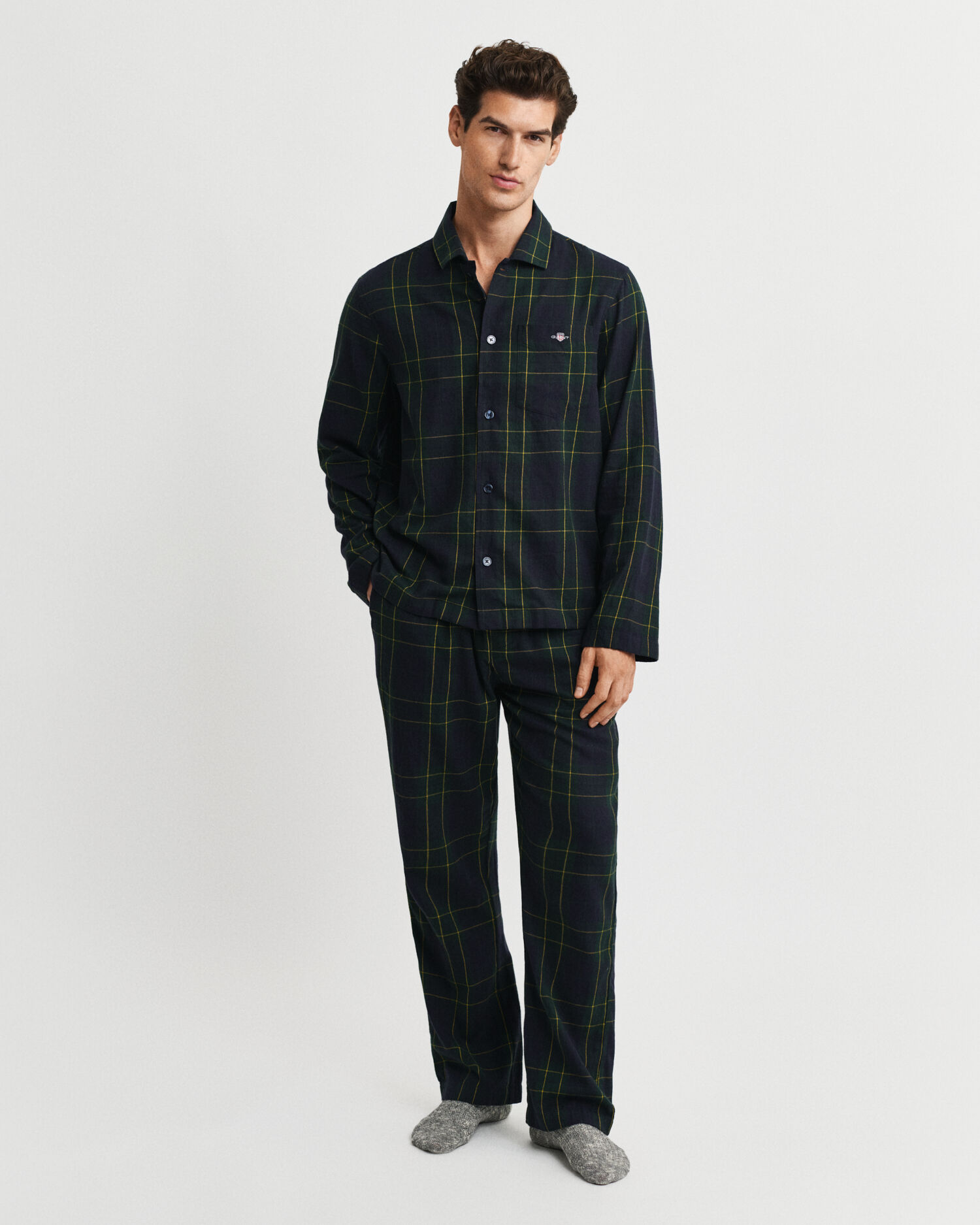 Flanell-Pyjama mit Karomuster in Geschenkbox