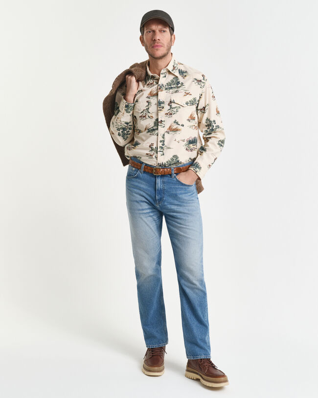 Relaxed Fit Rodeo Hemd mit Print