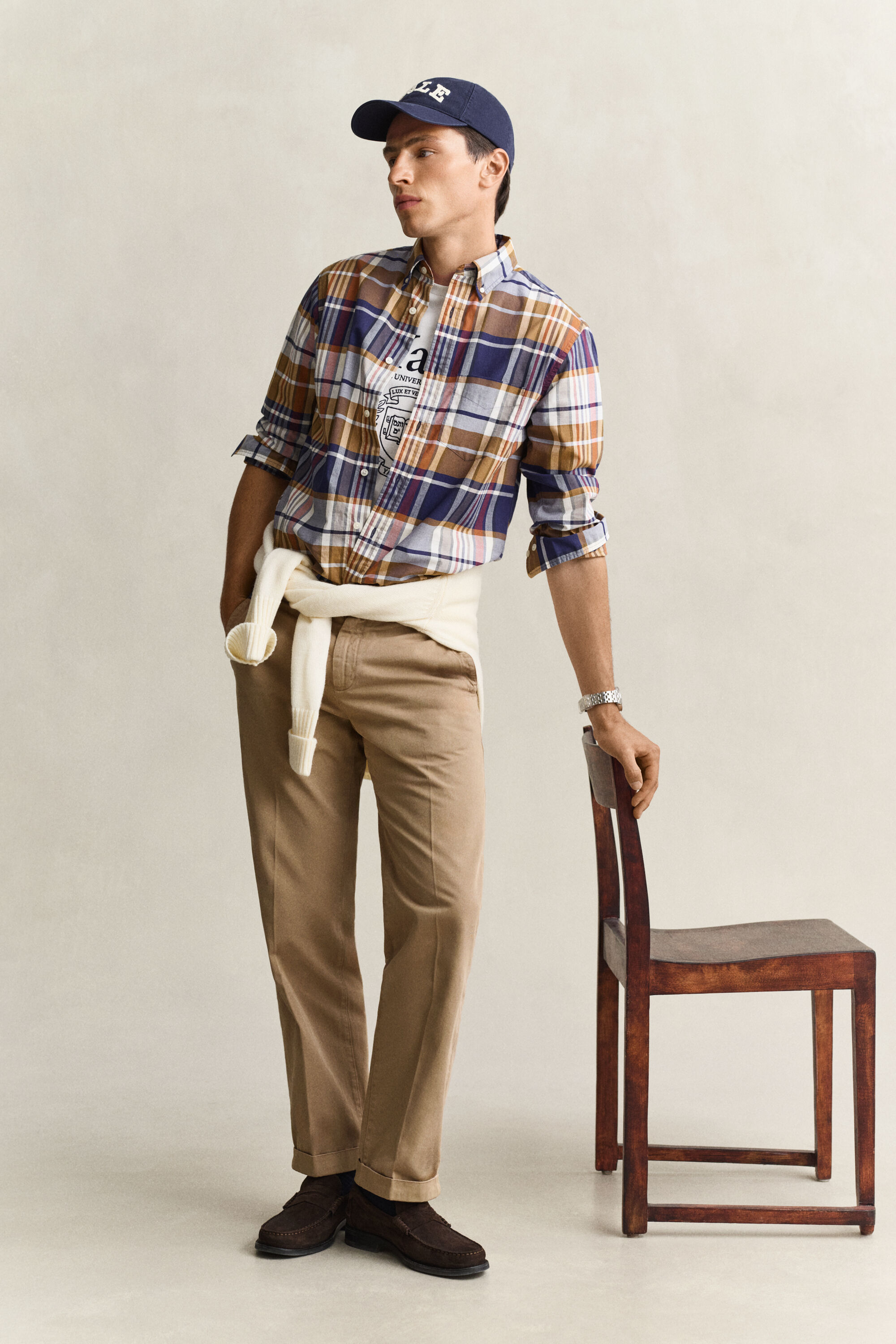 Gant x Yale Karohemd aus Popeline