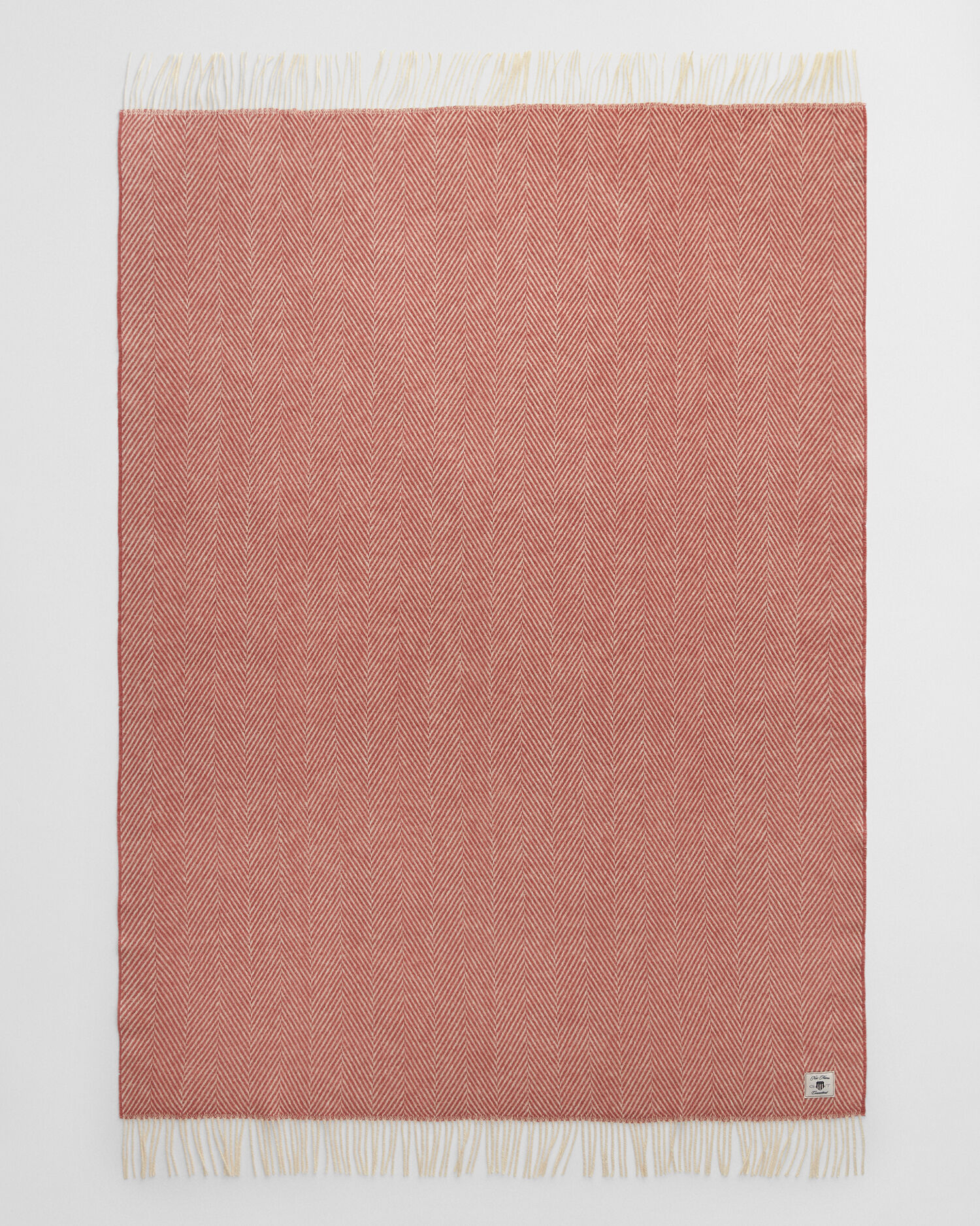 Wolldecke mit Fischgrätmuster