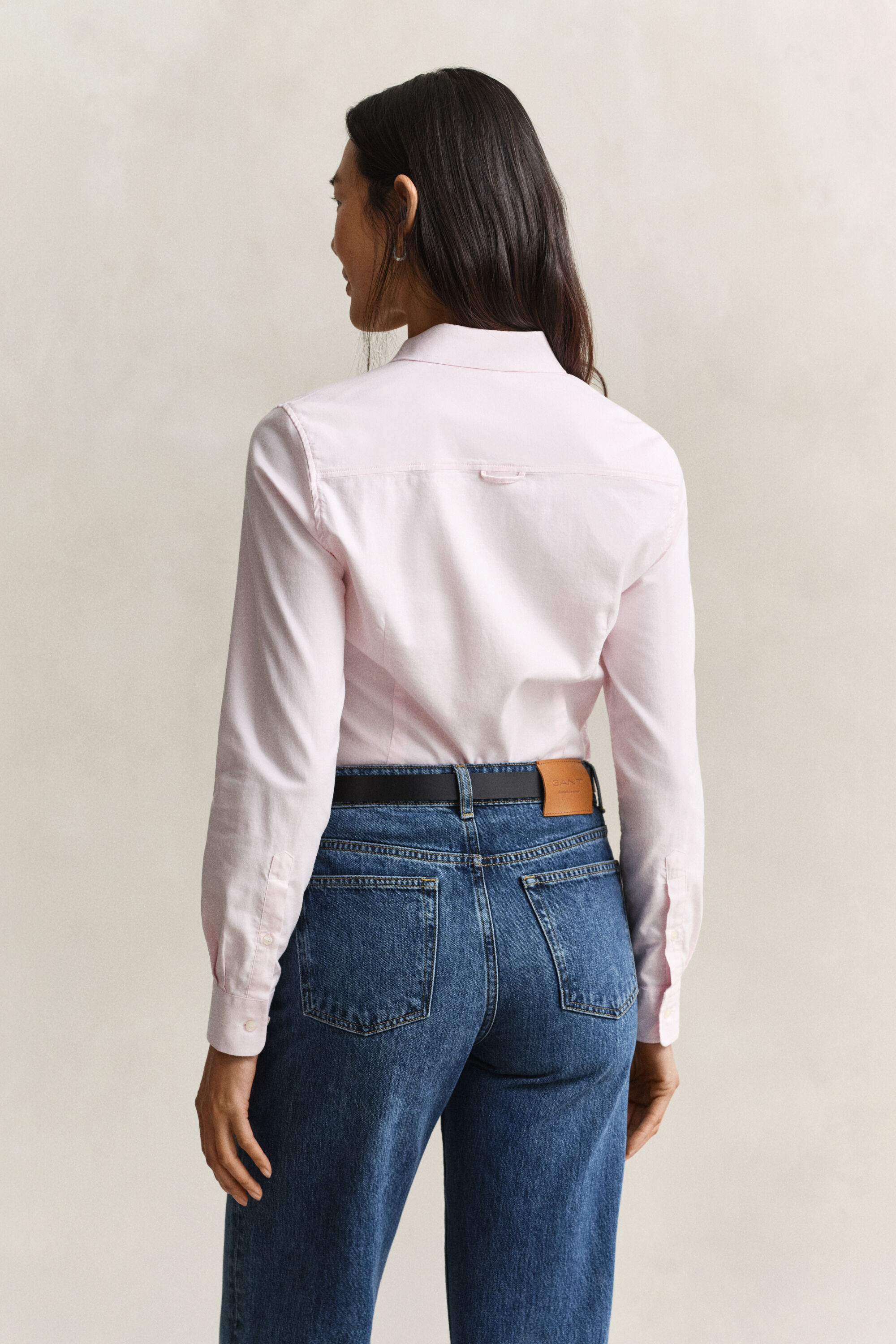 Classic Slim Fit Oxford-Bluse mit Stretch