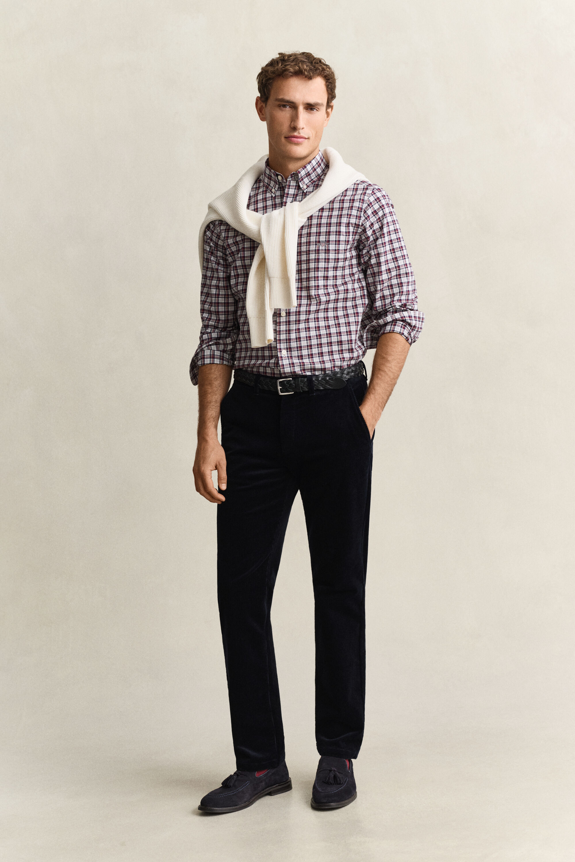 Regular Fit Cord Chinohose