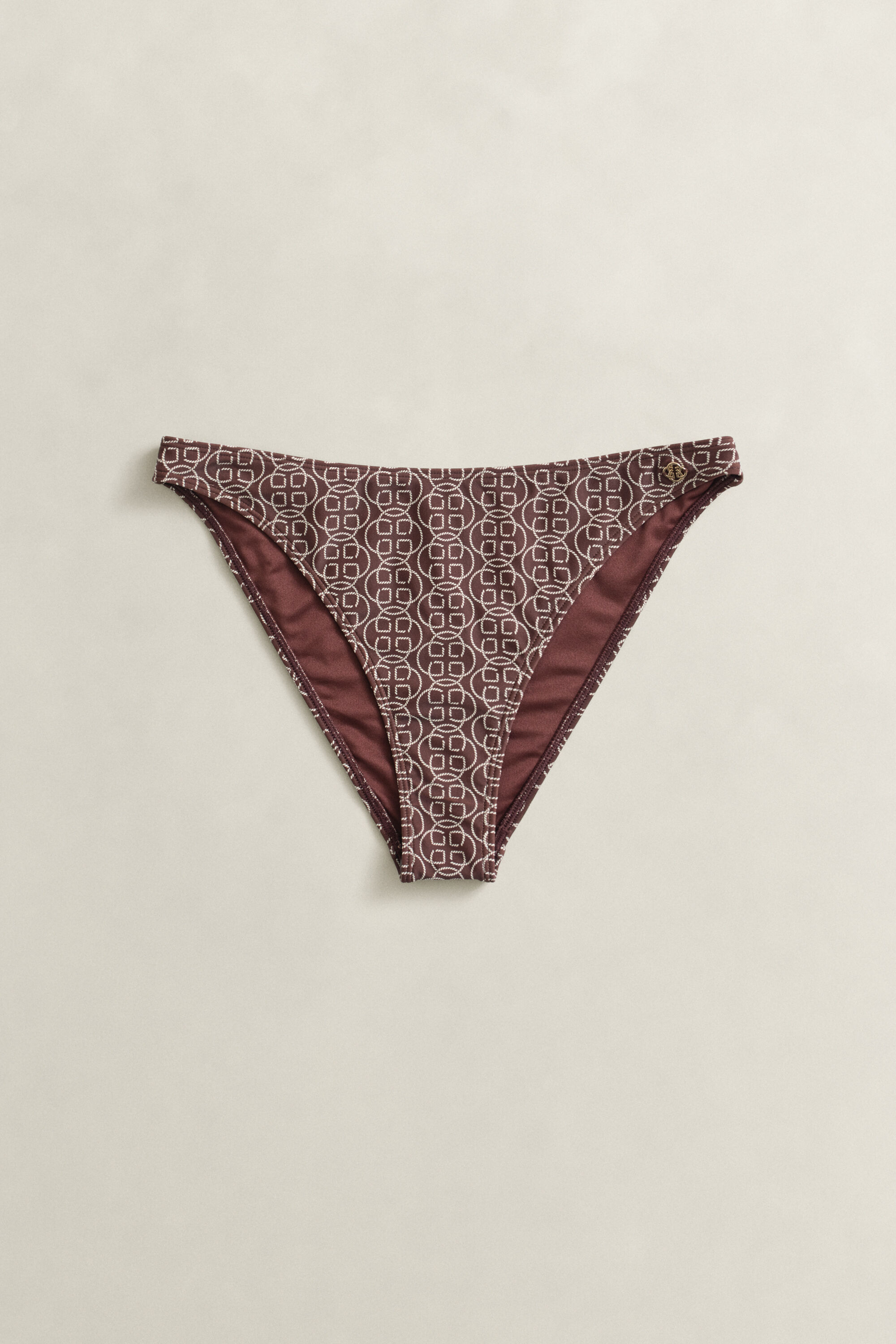 Monogram Hipster-Bikinihose mit Print