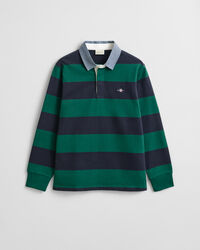 Gestreiftes Heavy Rugger mit Chambray-Kragen