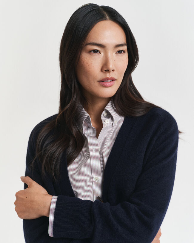 Strickjacke aus Wolle mit Kaschmiranteil