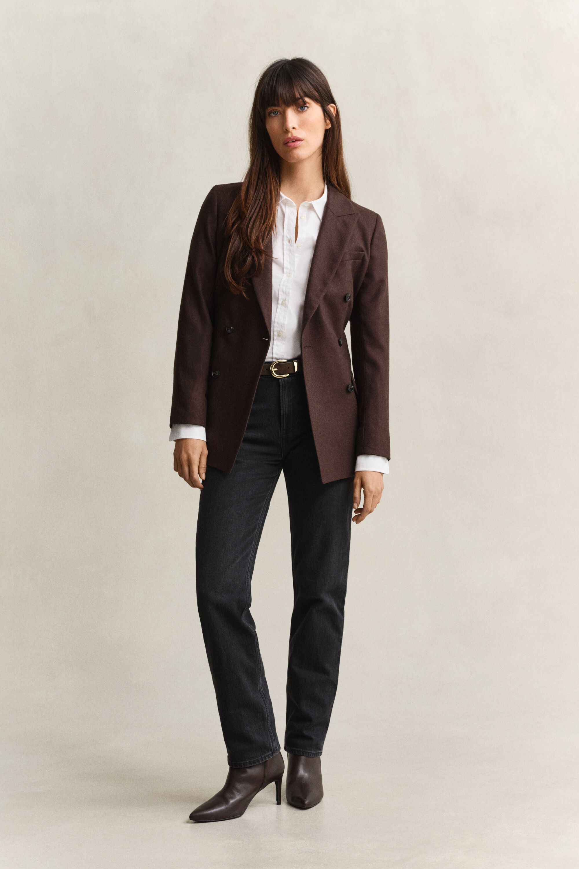 Classic Slim Fit Oxford-Bluse mit Stretch