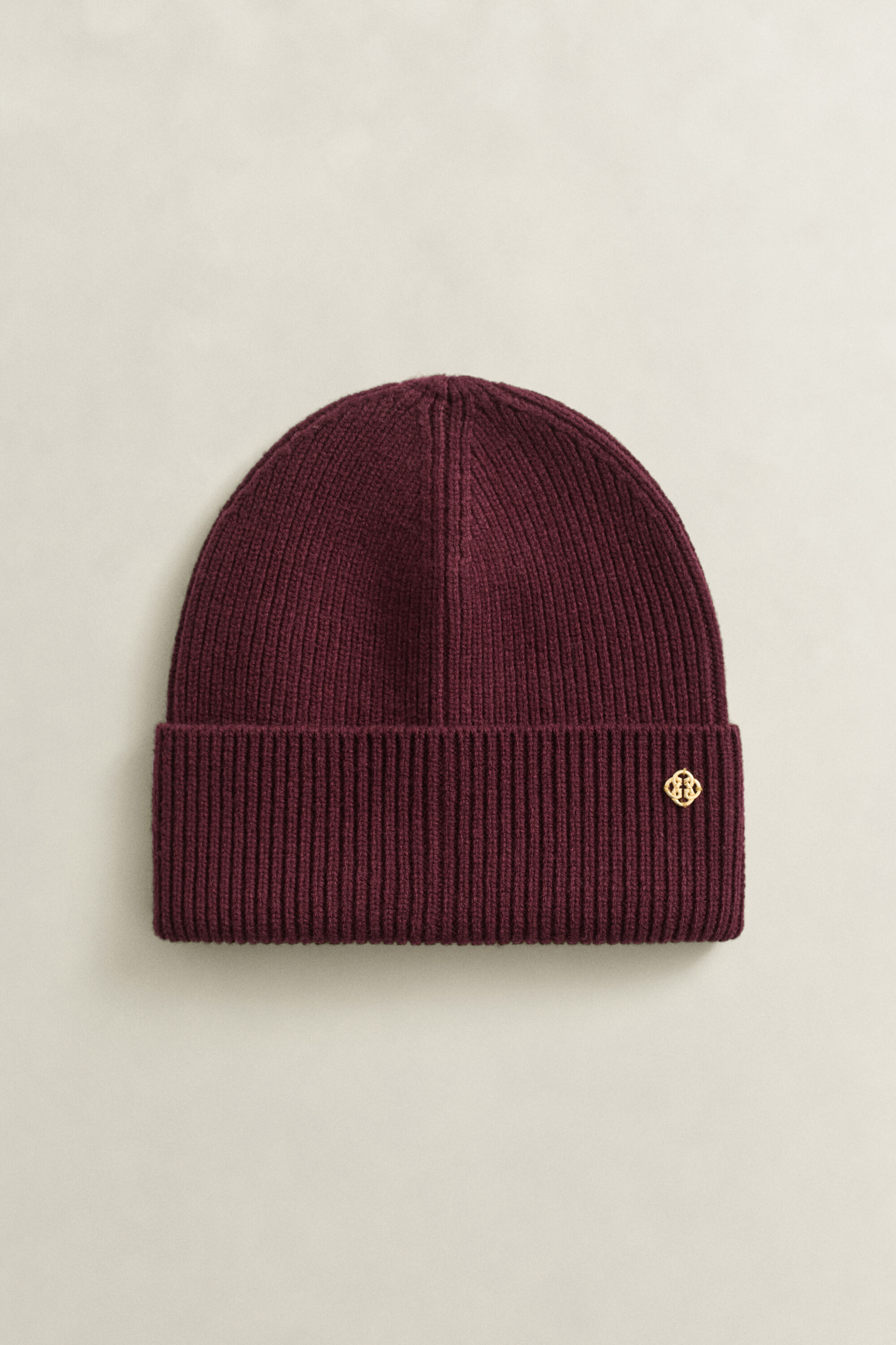 Gerippte Beanie aus Wolle
