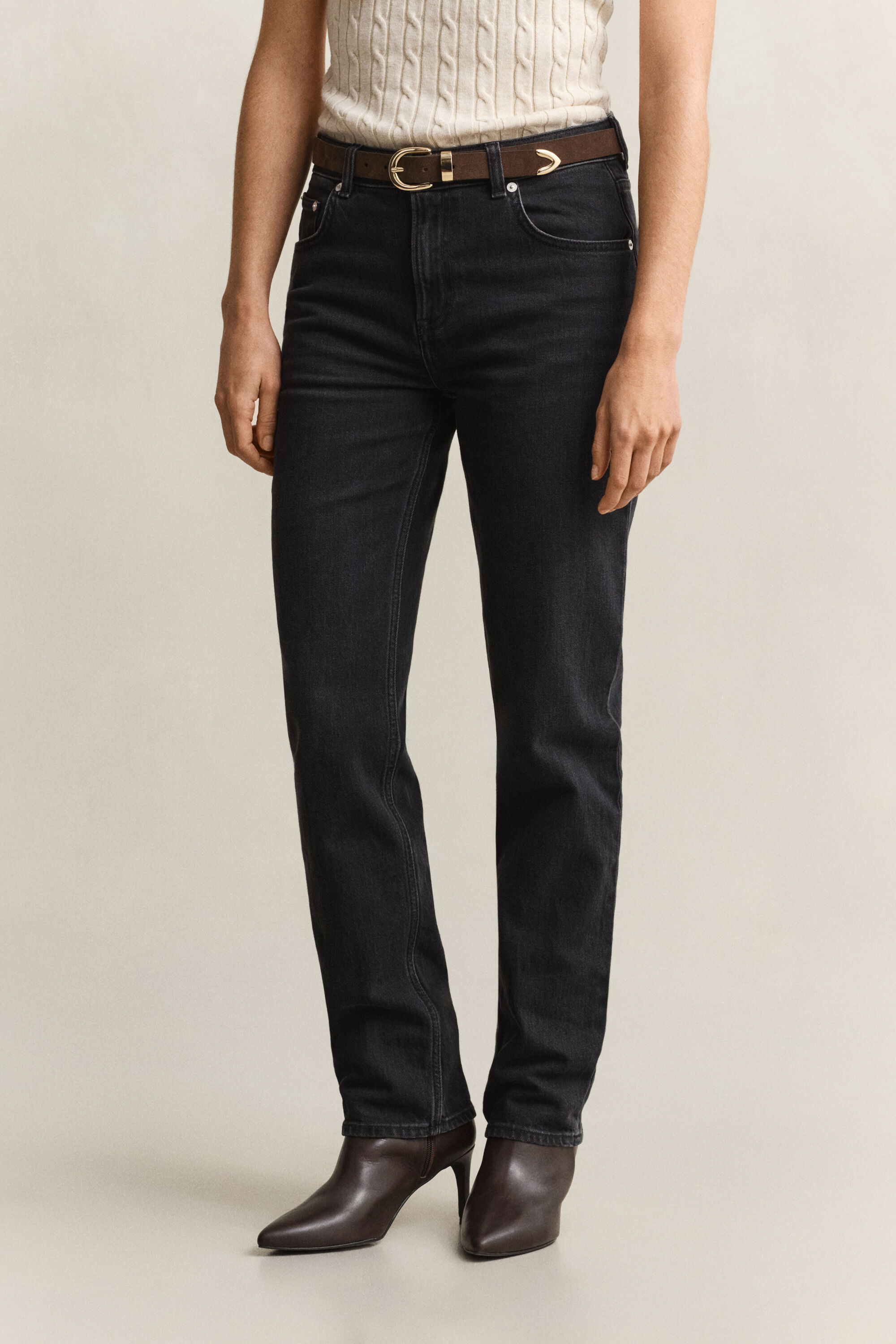 Stretch-Jeans mit geradem Bein