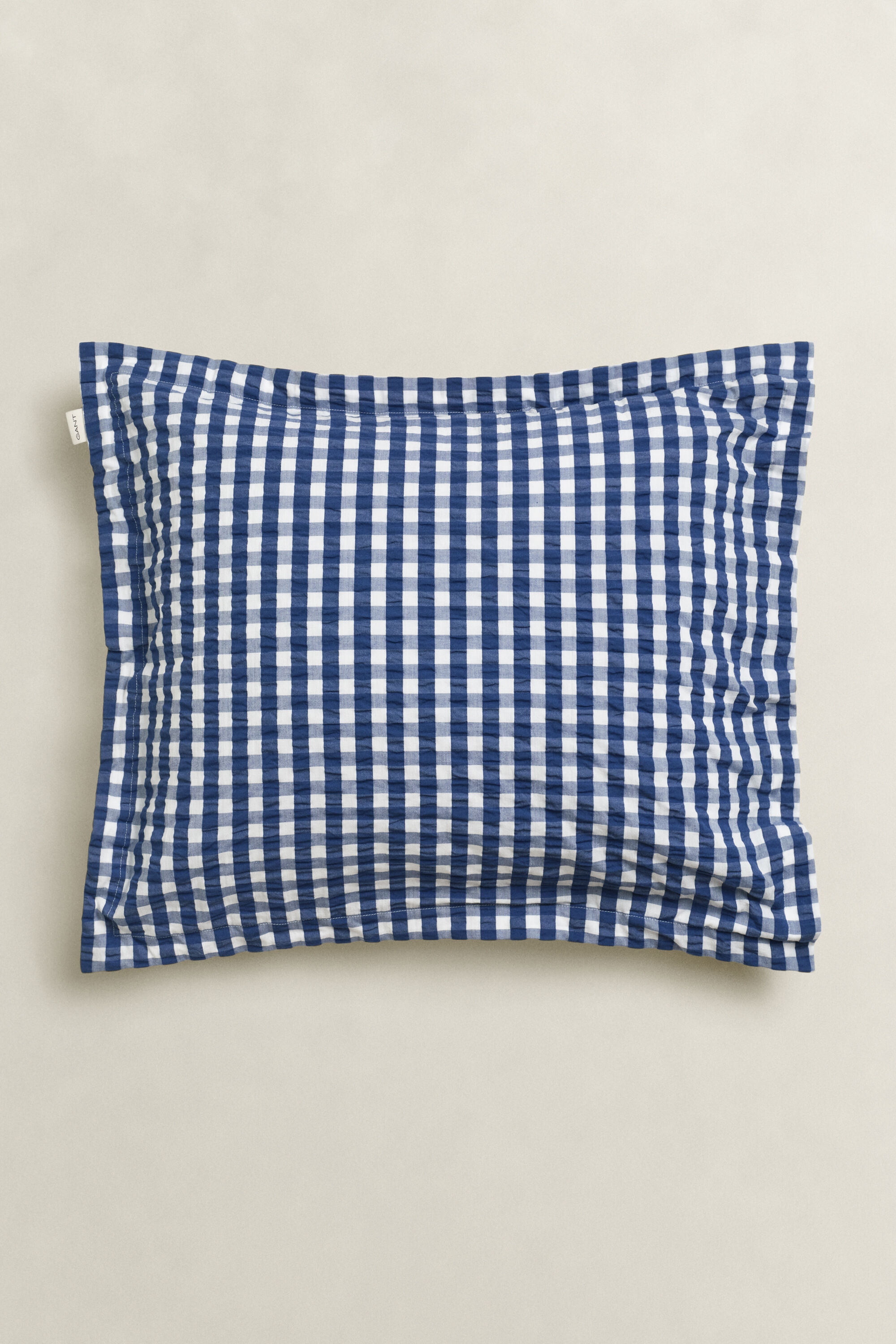 Seersucker Kopfkissenbezug mit Karomuster