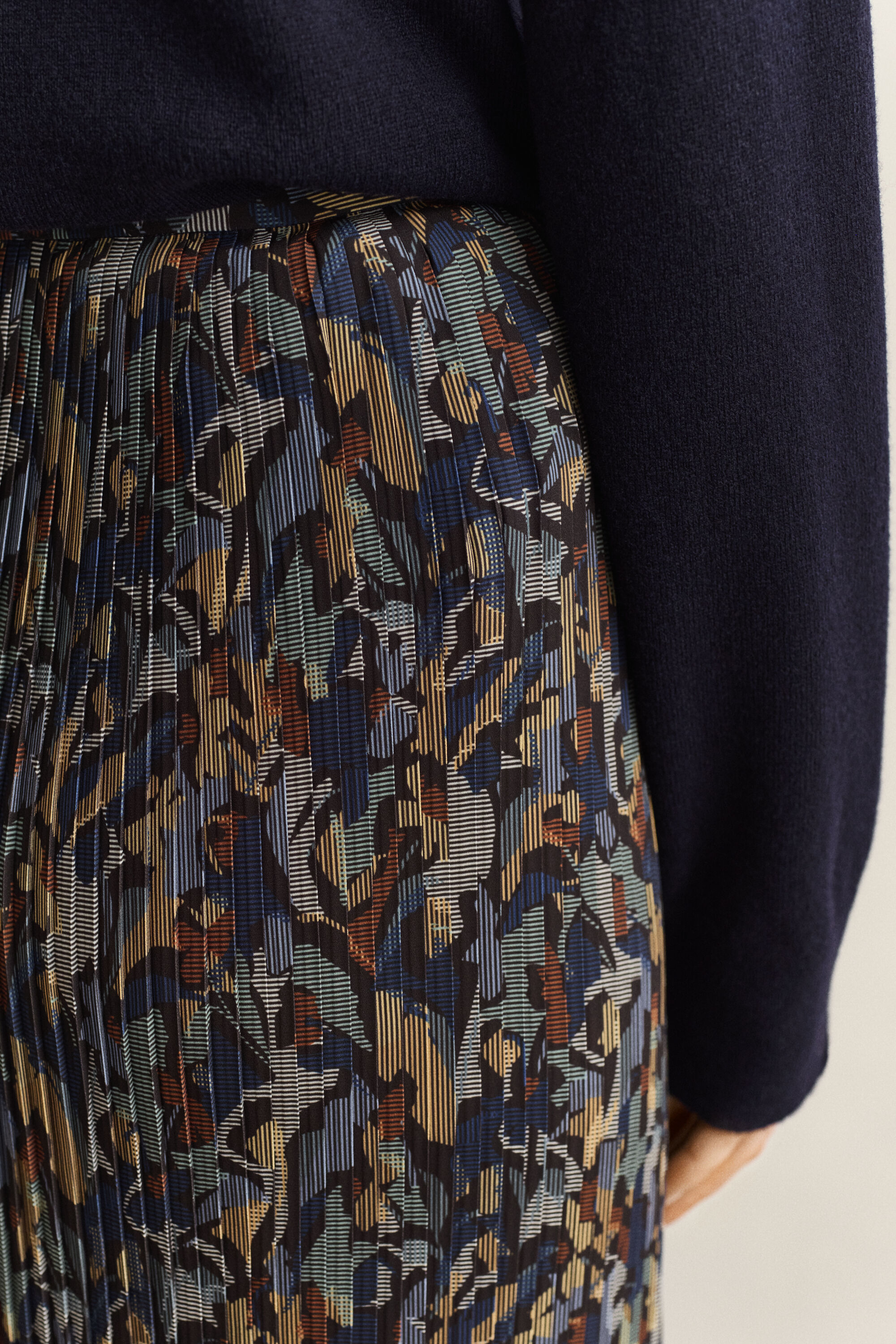 Plissierter Rock mit Print