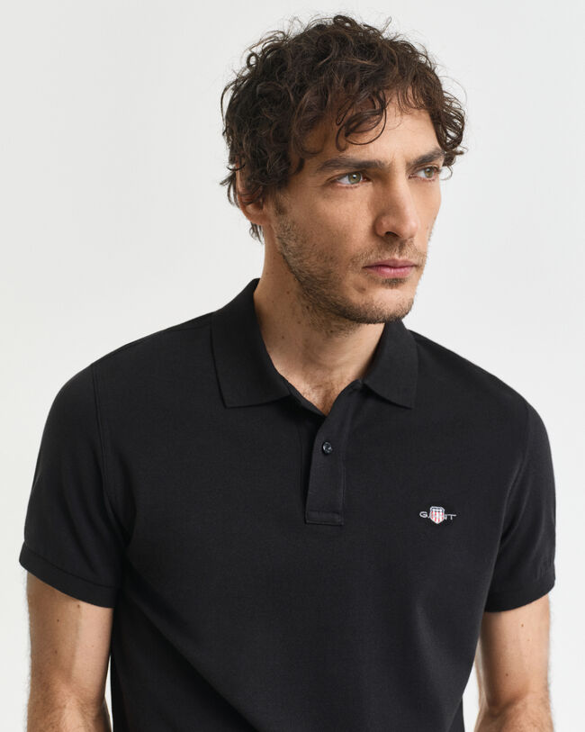 Slim Fit Archive Shield Piqu&eacute; Poloshirt