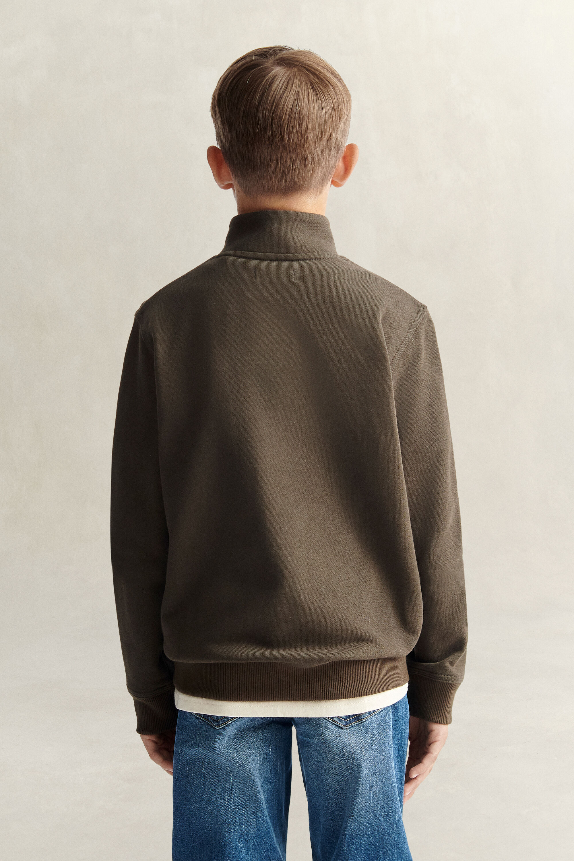 Teen Boys Shield Sweatshirt mit Reißverschlusskragen