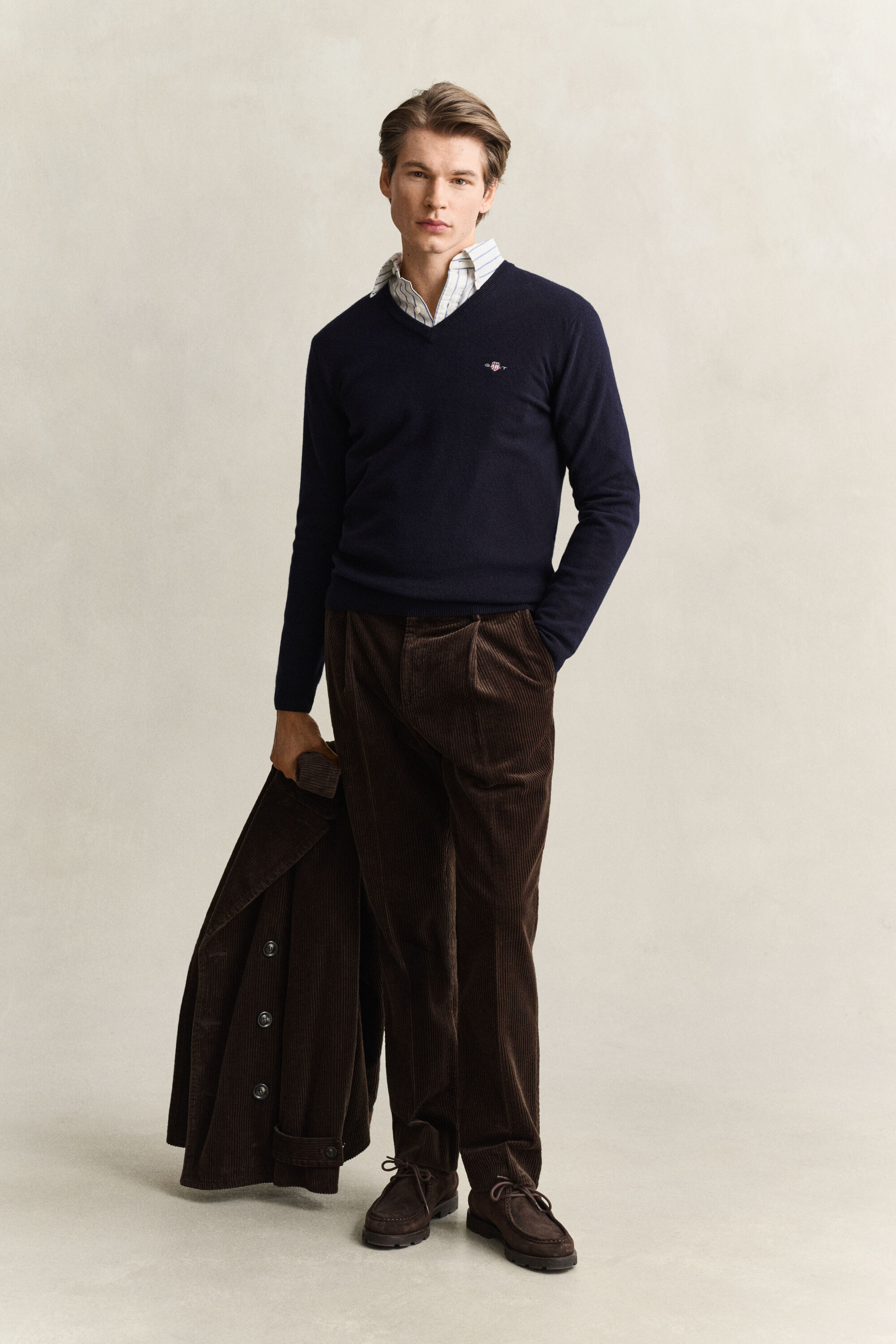 V-Neck Pullover aus Lambswool