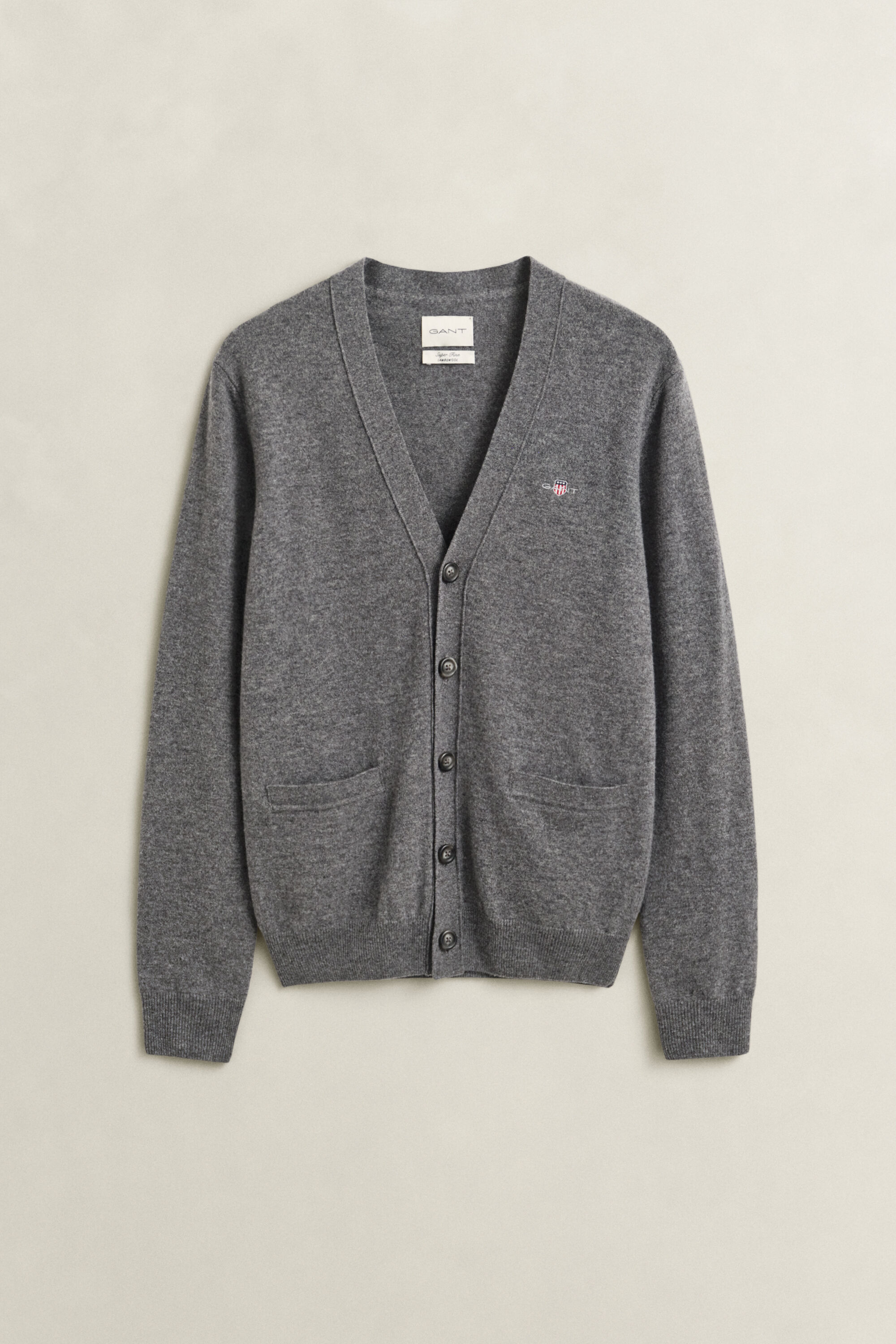 V-Neck Strickjacke aus Lambswool