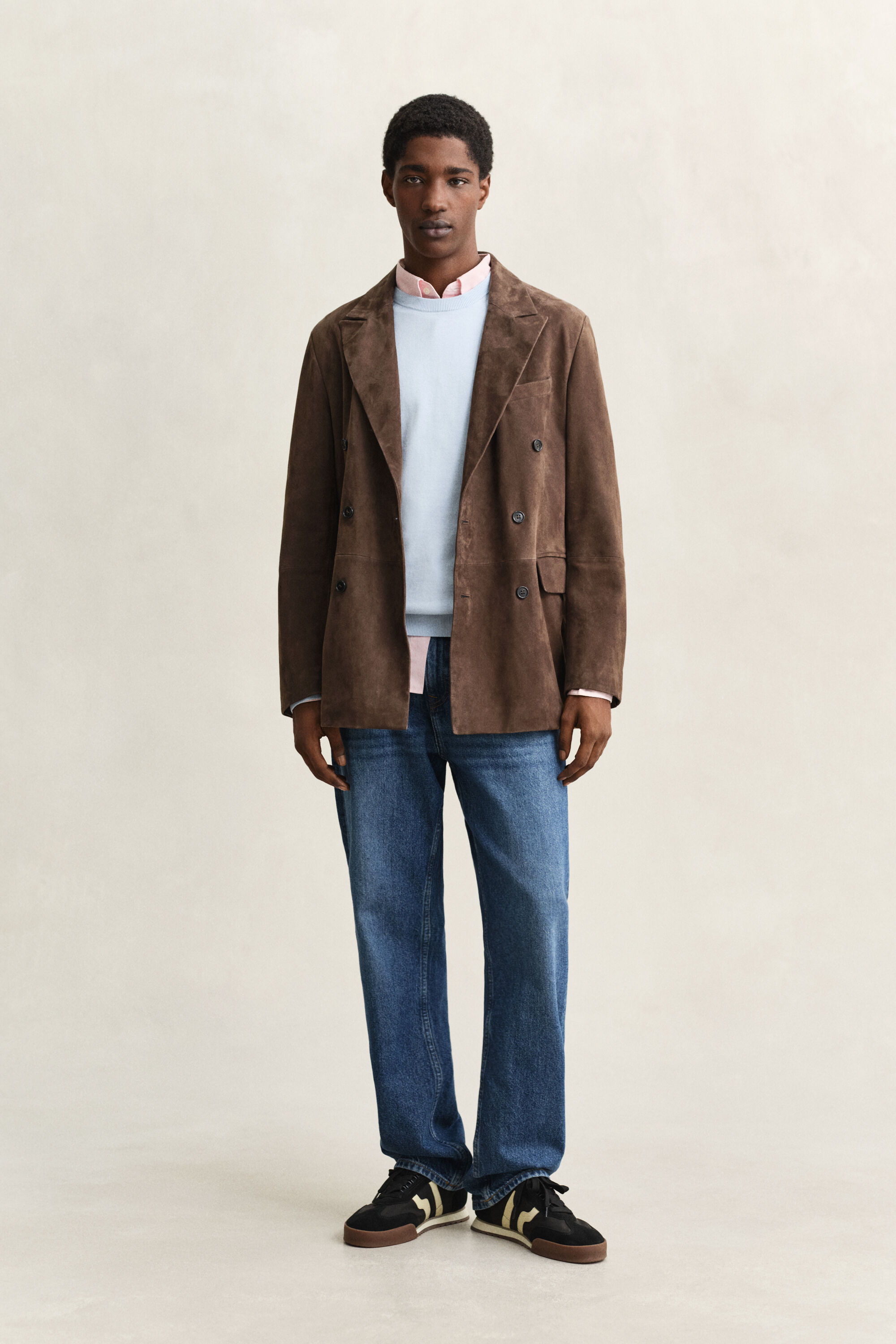 Rundhalspullover aus Baumwolle