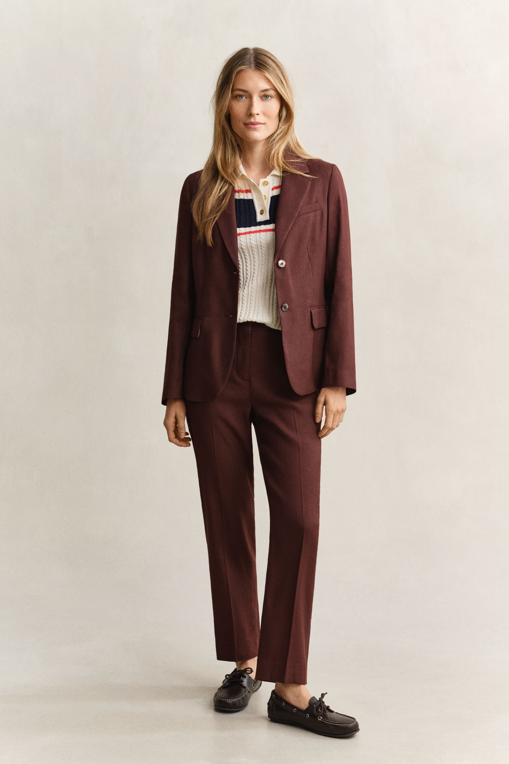 Stretch-Blazer aus Leinen