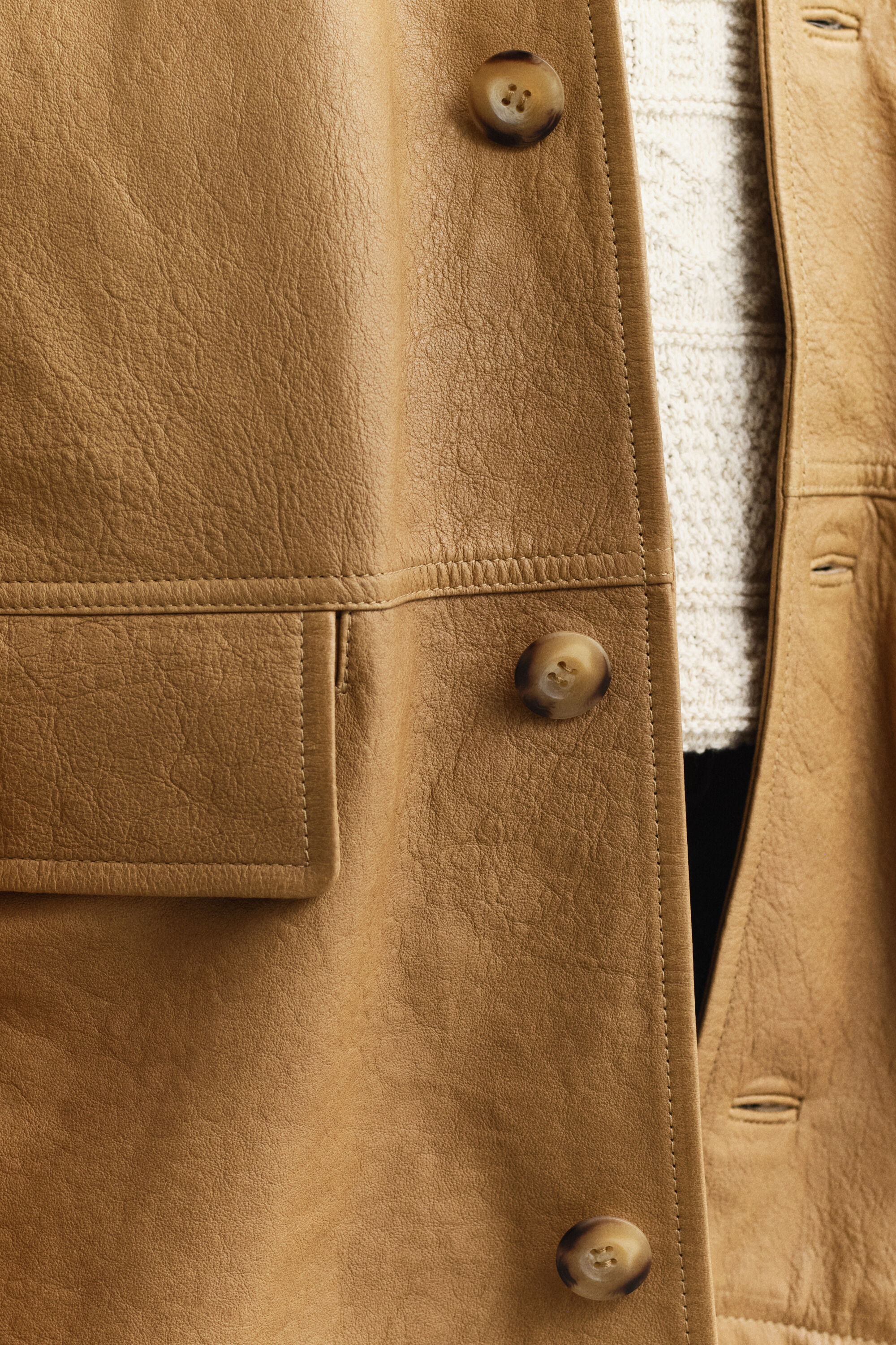 Decker-Jacke aus Leder