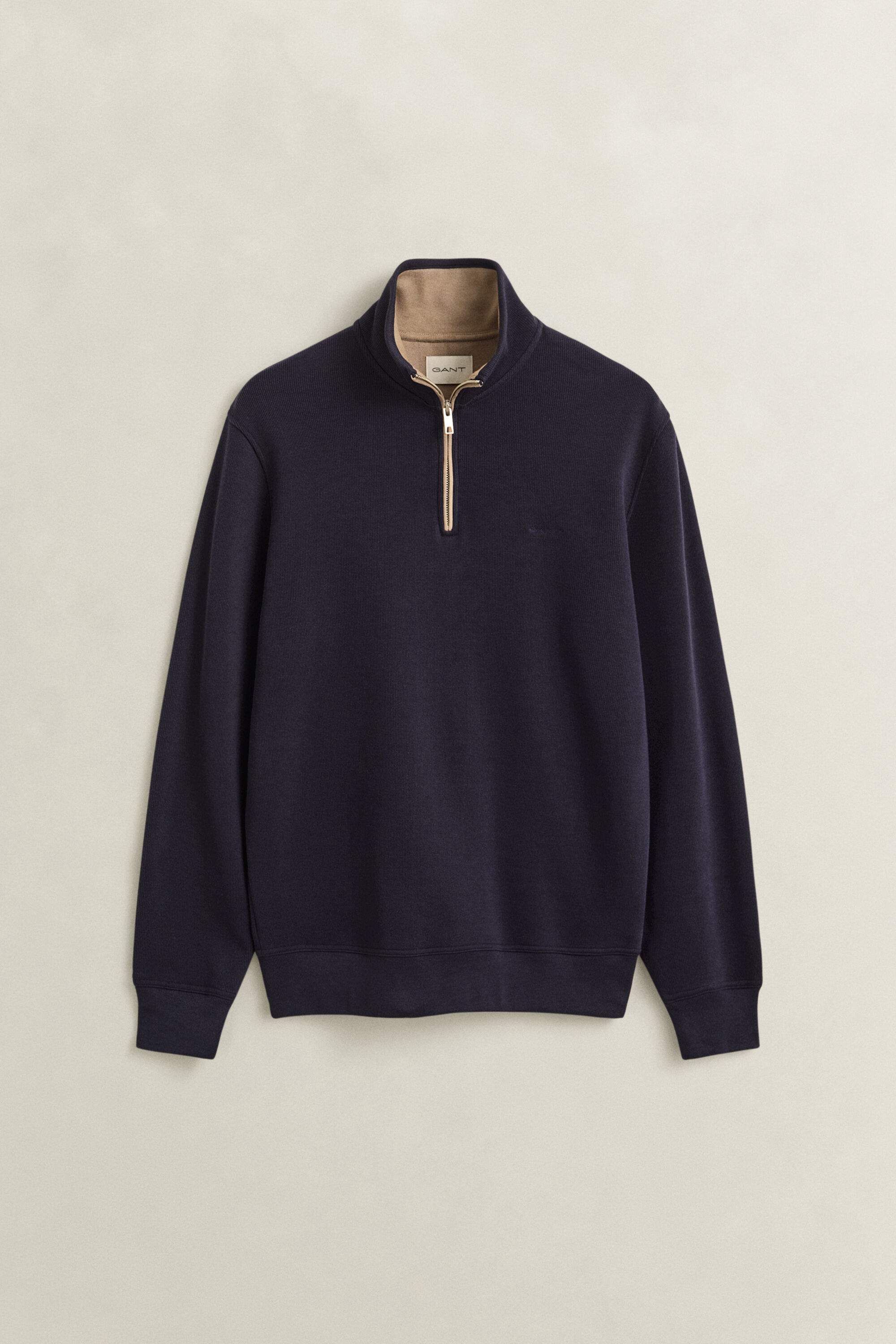 Sacker Rib Sweatshirt mit Reißverschlusskragen