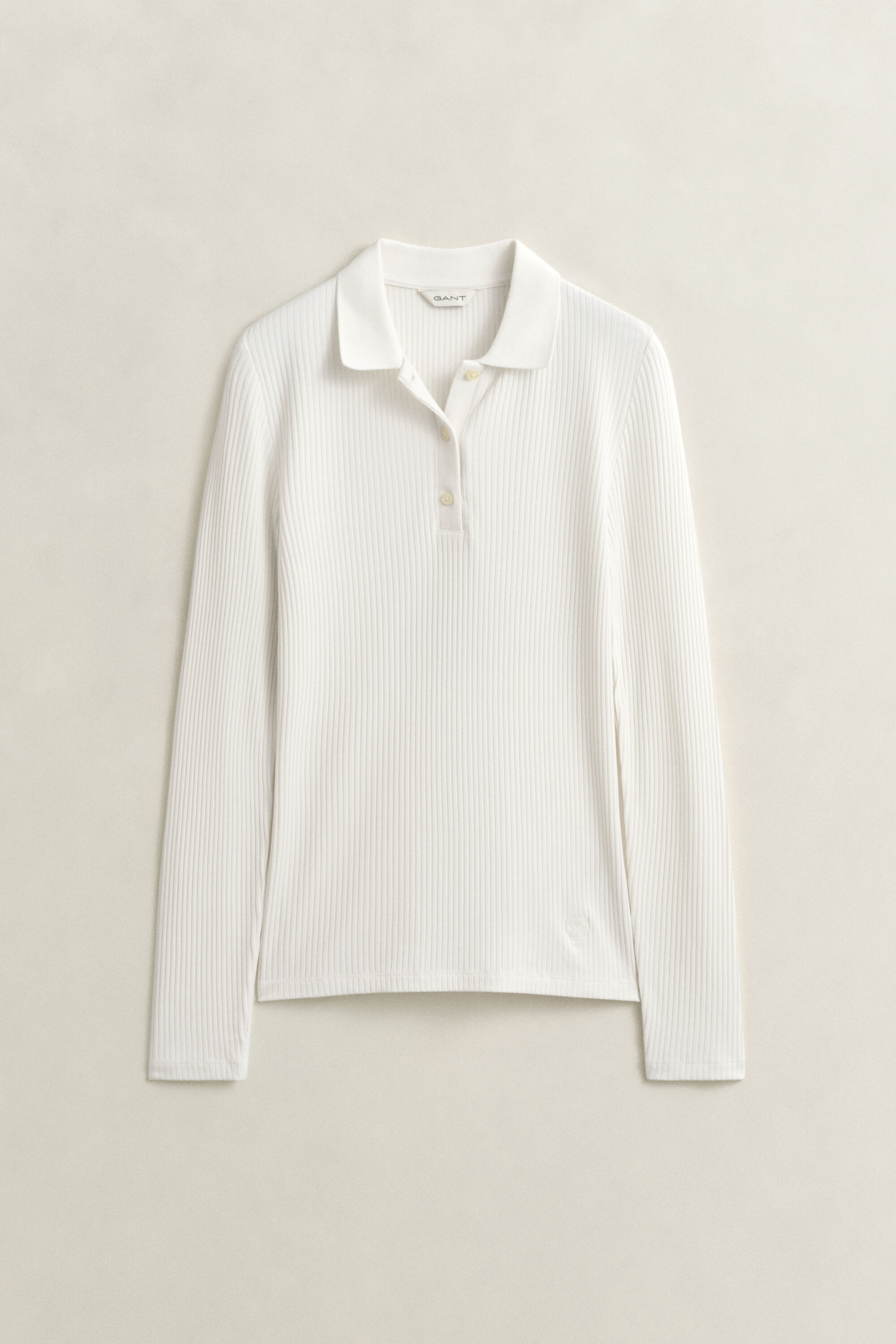 Geripptes Slim Fit Poloshirt