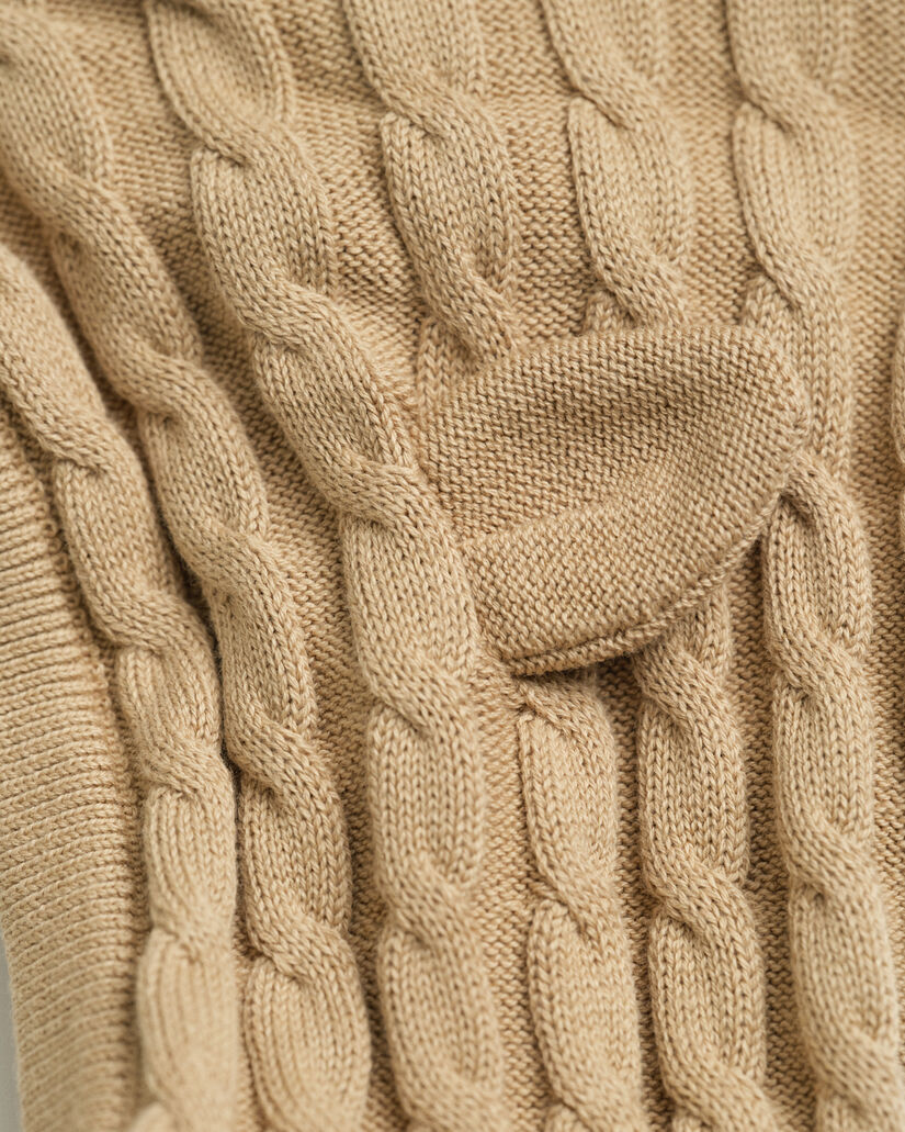 Baby Baumwoll Strickjacke mit Zopfmuster