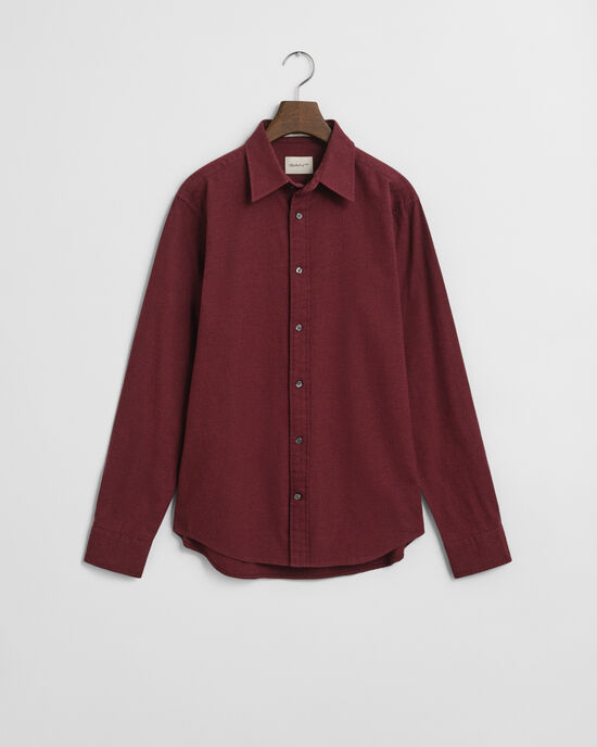 Regular Fit Melange Flanellhemd