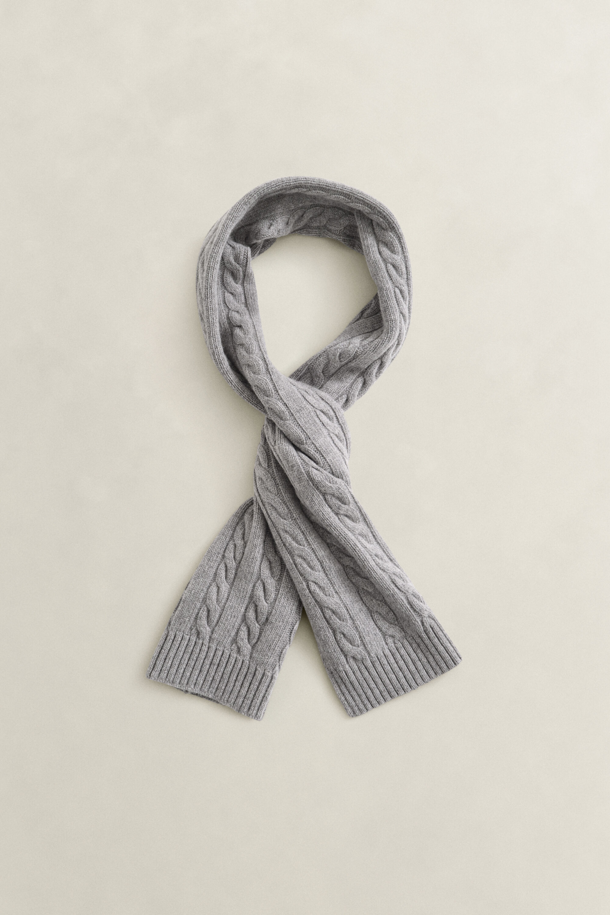 Zopfstrick-Schal aus Lambswool