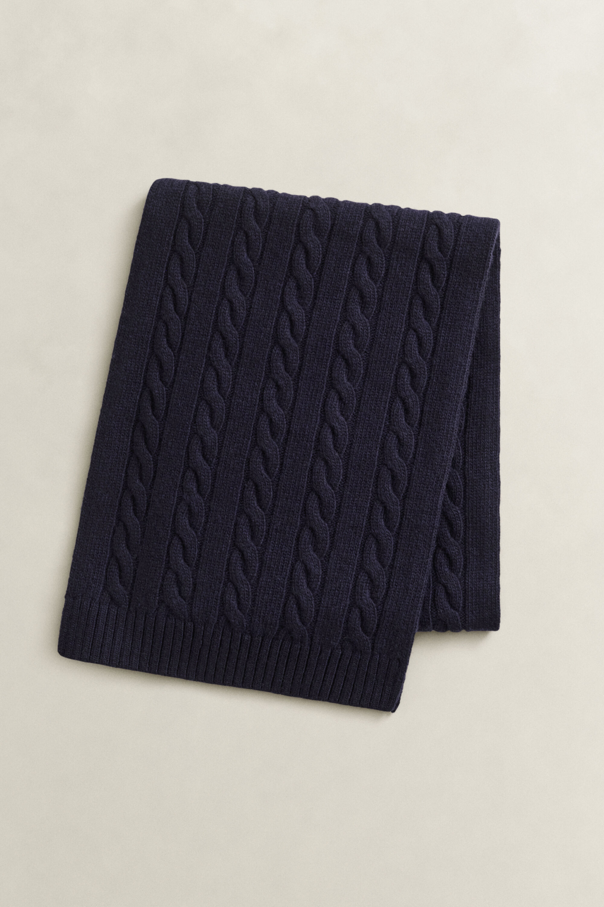 Zopfstrick-Schal aus Lambswool