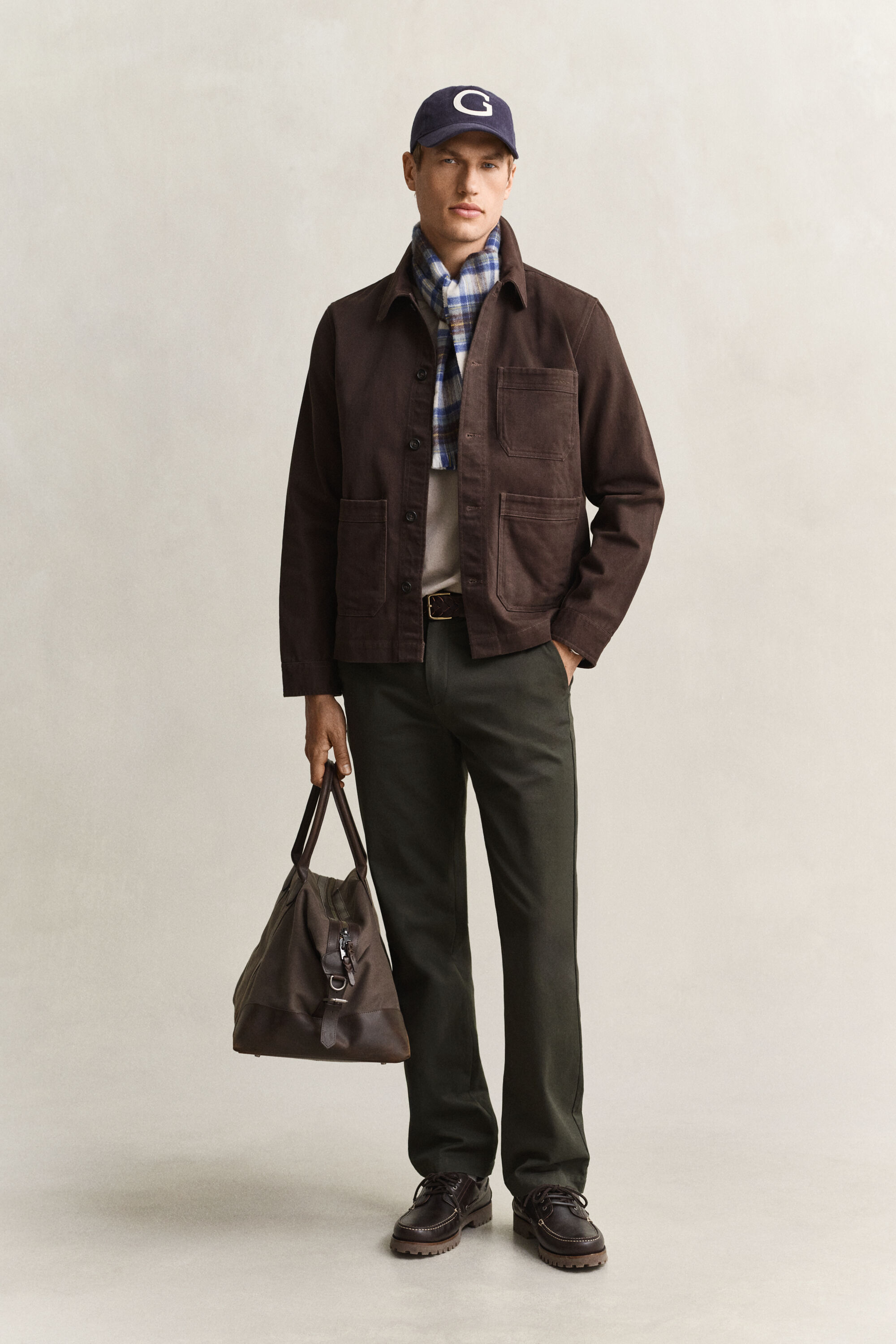 Hemdjacke aus gebürstetem Twill