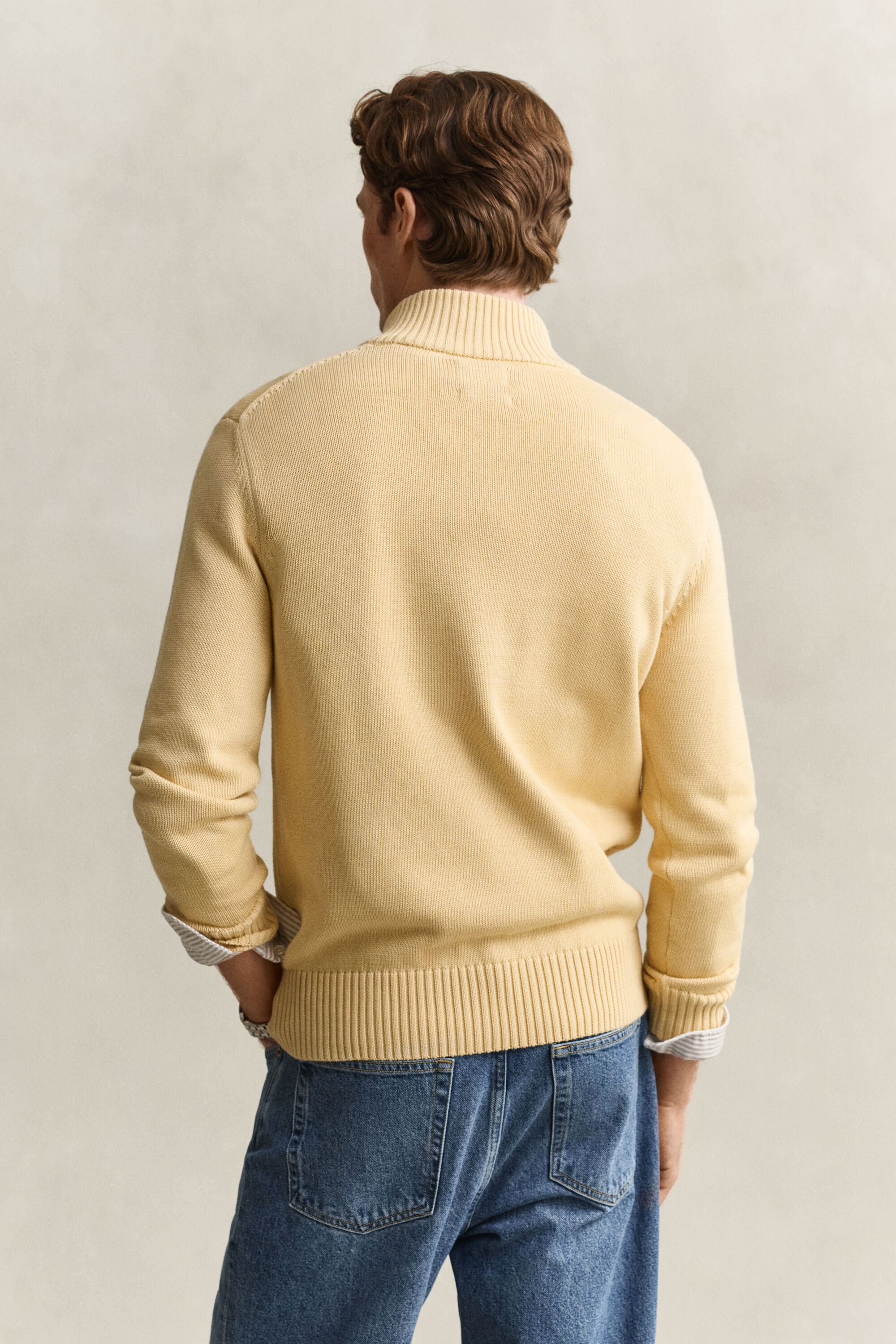 Geknöpfter Pullover aus Supima-Baumwolle