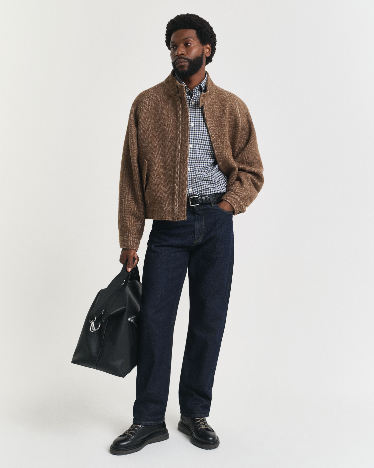 Regular Fit Twillhemd mit Vichy-Karo