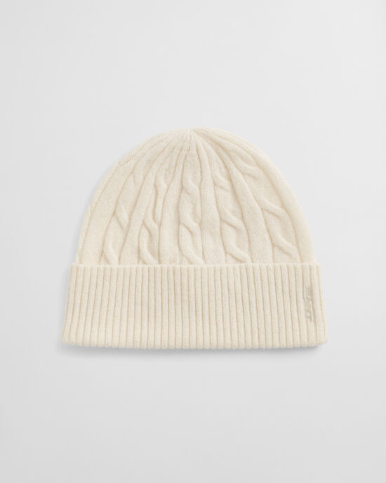 Zopfstrick Woll Beanie
