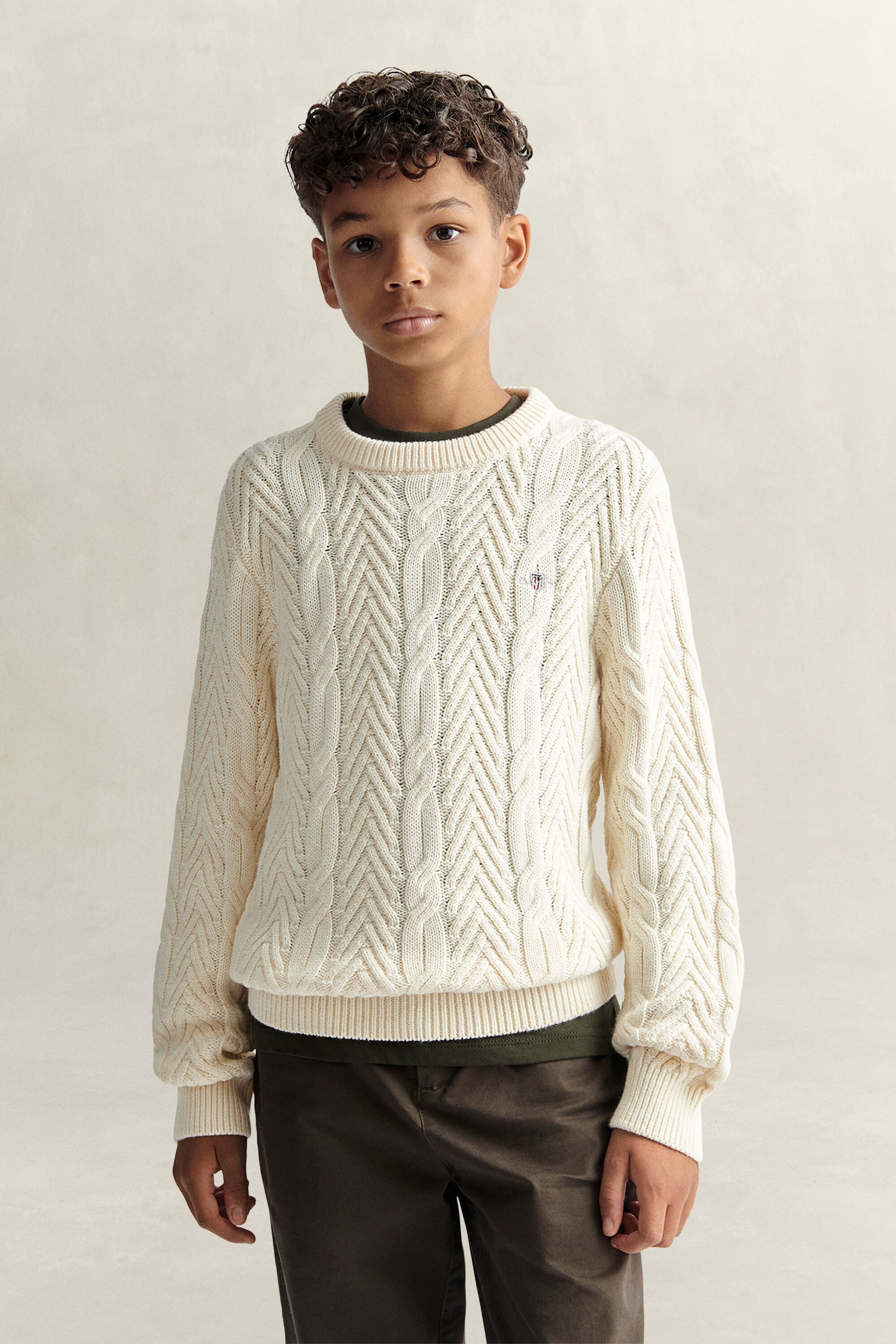 Teen Boys Zopfstrickpullover