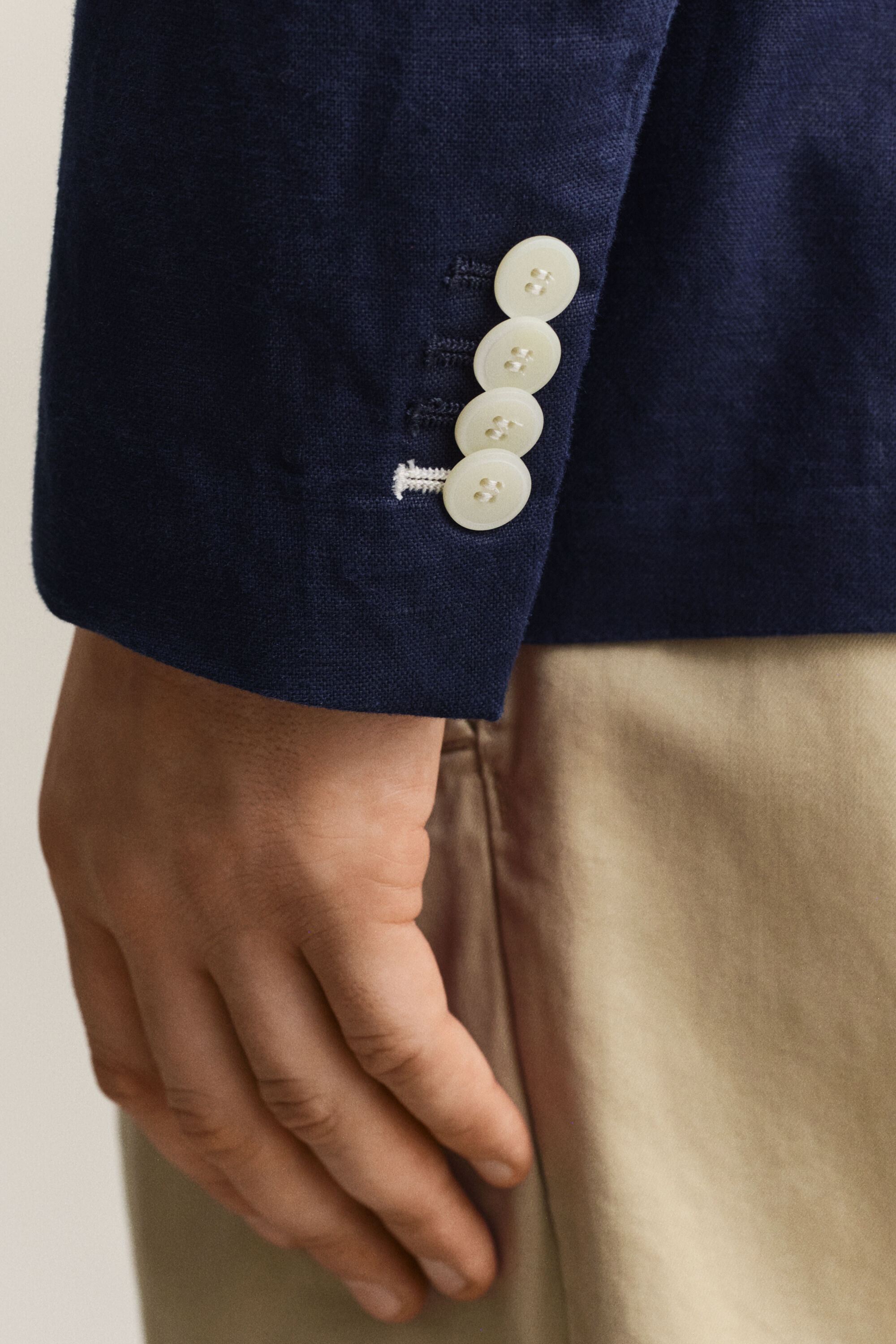 Anzugsakko aus strukturiertem Baumwollmix