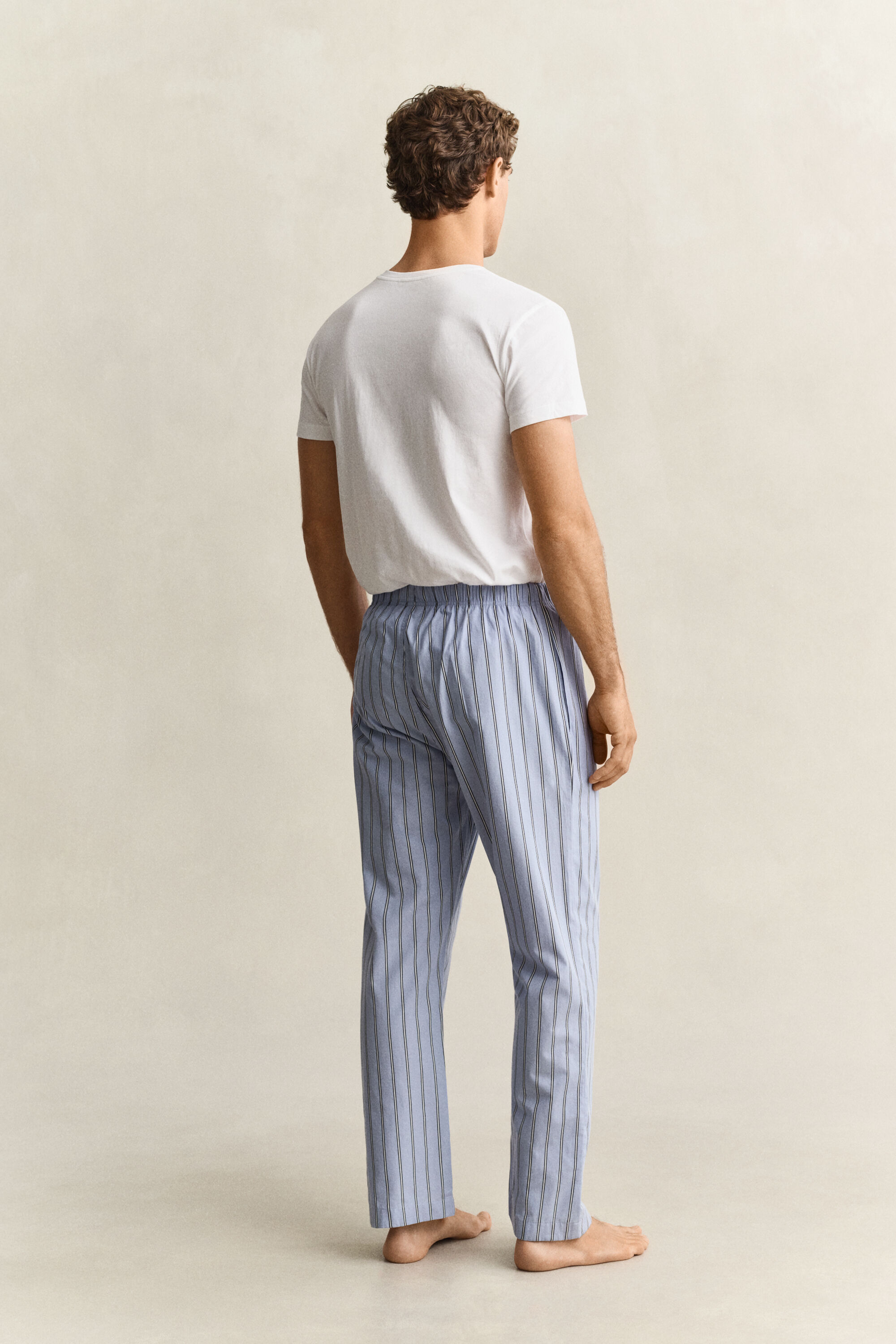 Gestreifte Pyjamahose aus Popeline