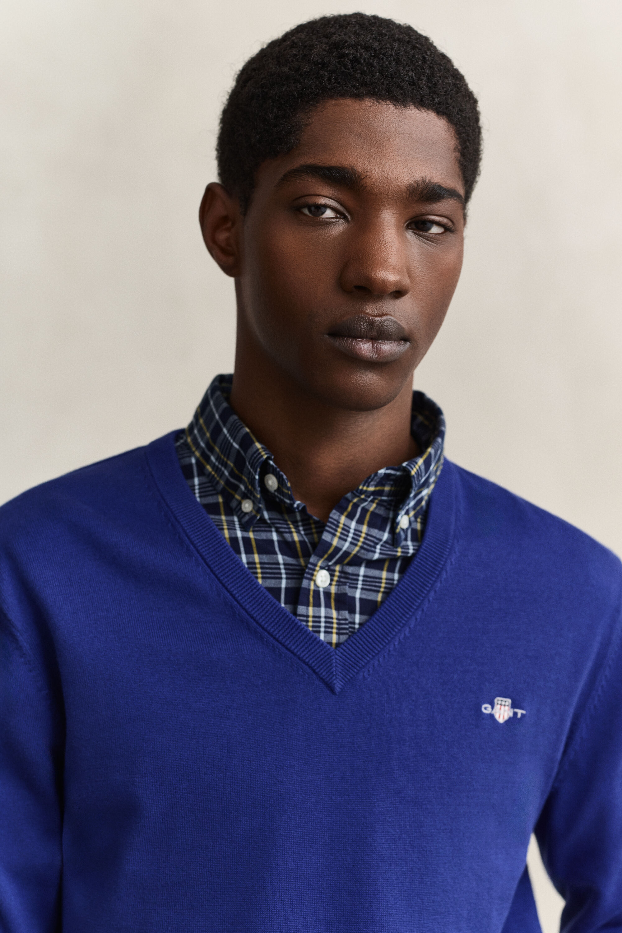 Klassischer V-Neck Pullover aus Baumwolle