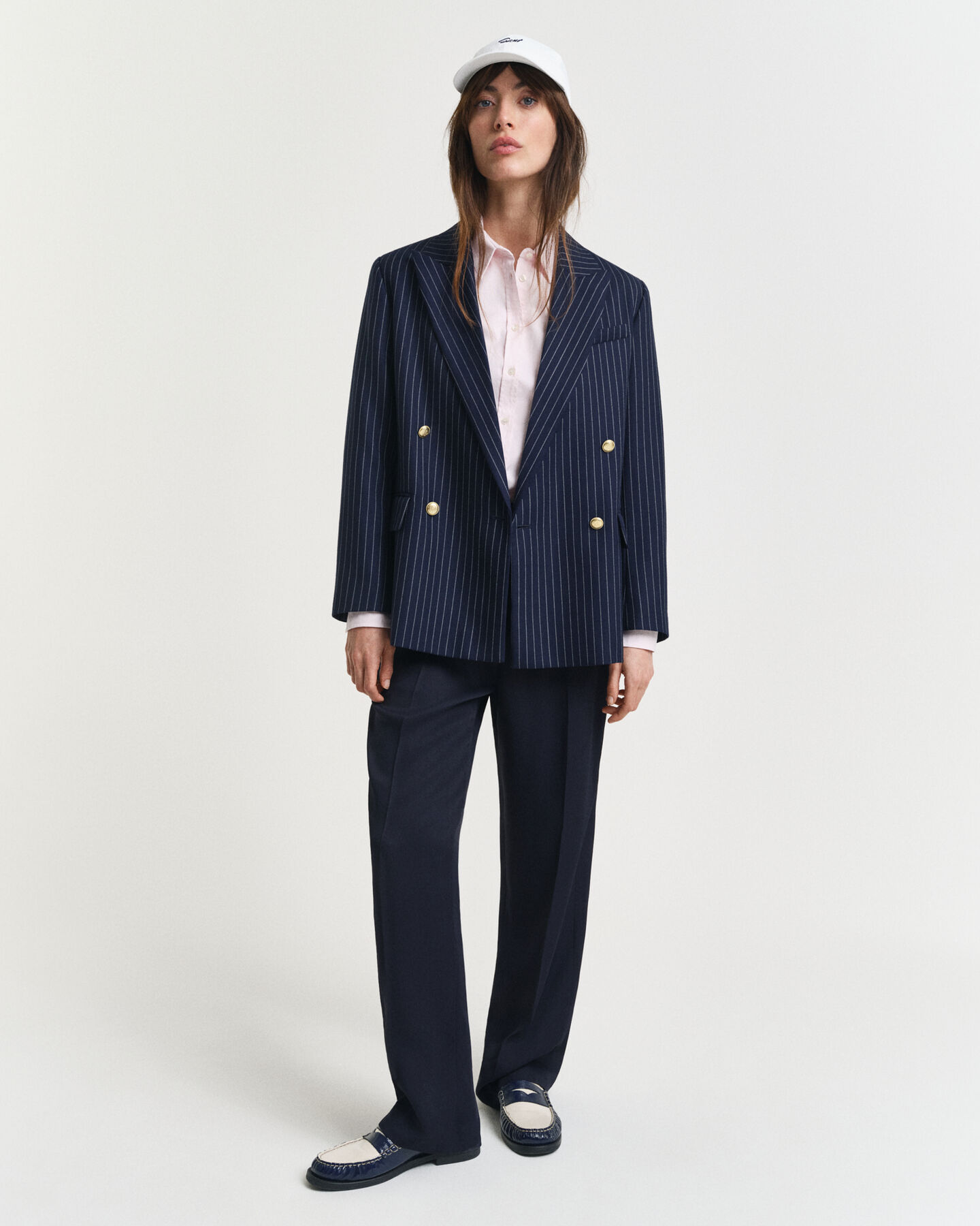 Slim Fit Oxford-Bluse mit Stretch