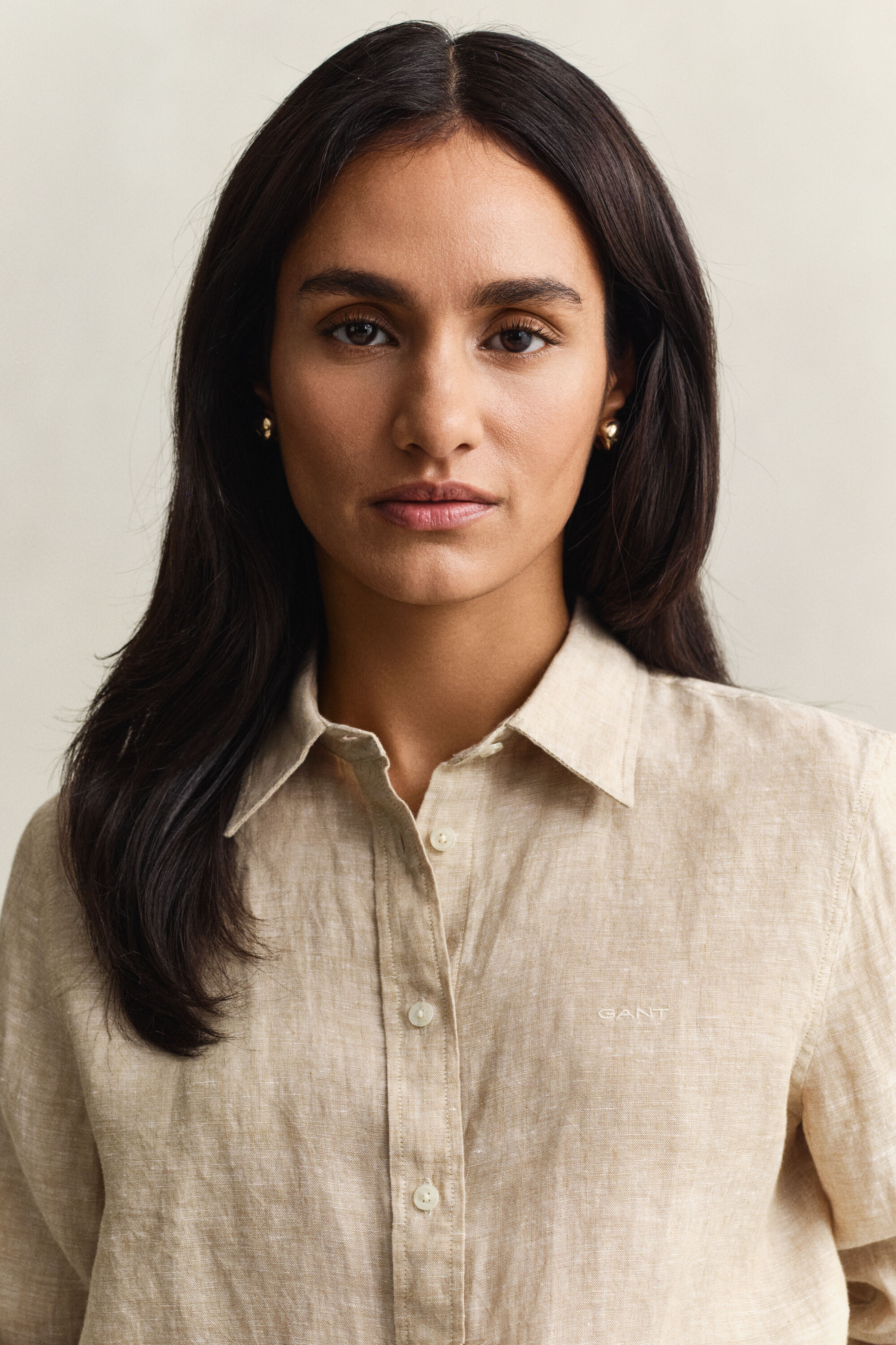 Regular Fit Leinen Bluse