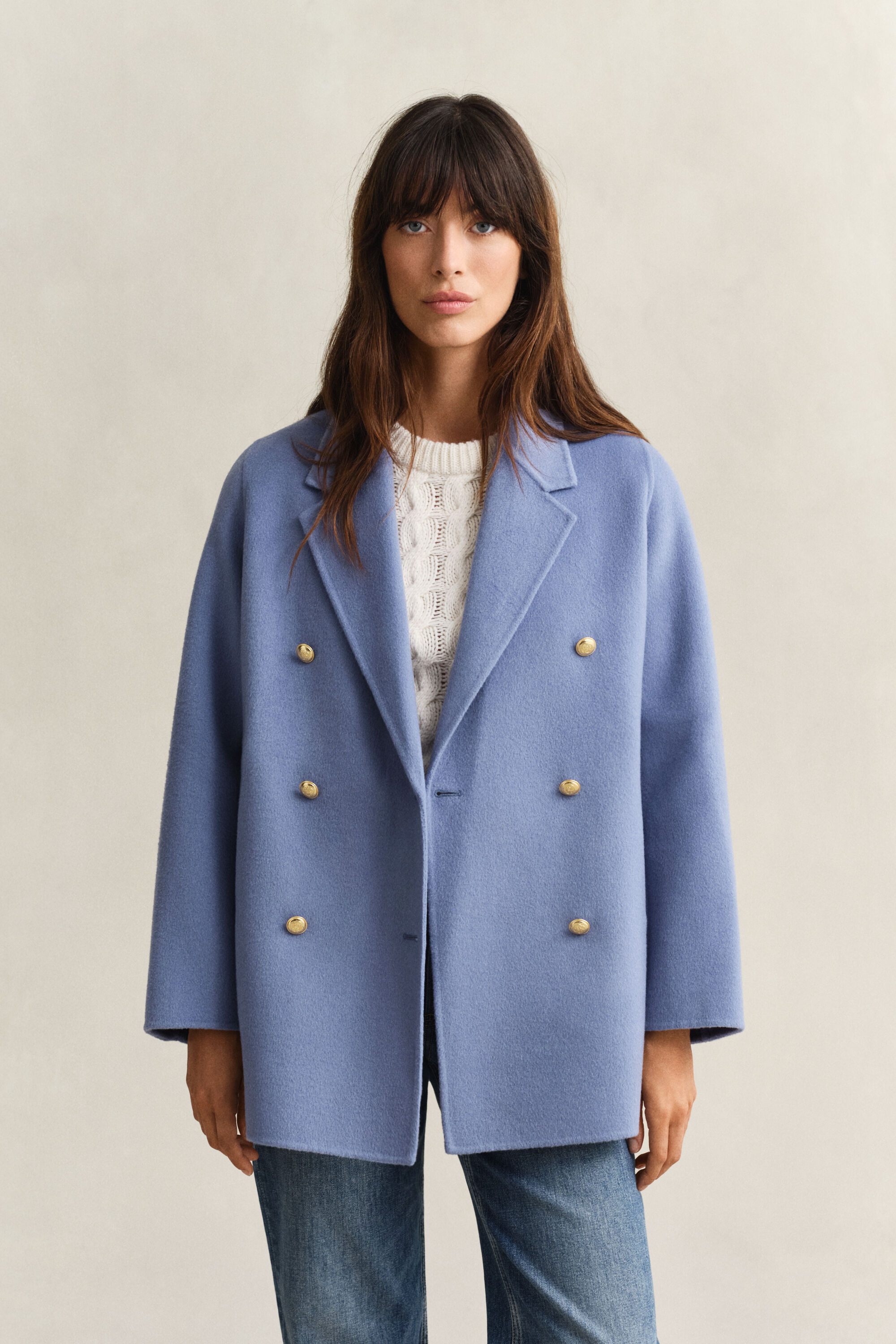 Caban in handgenähter Optik