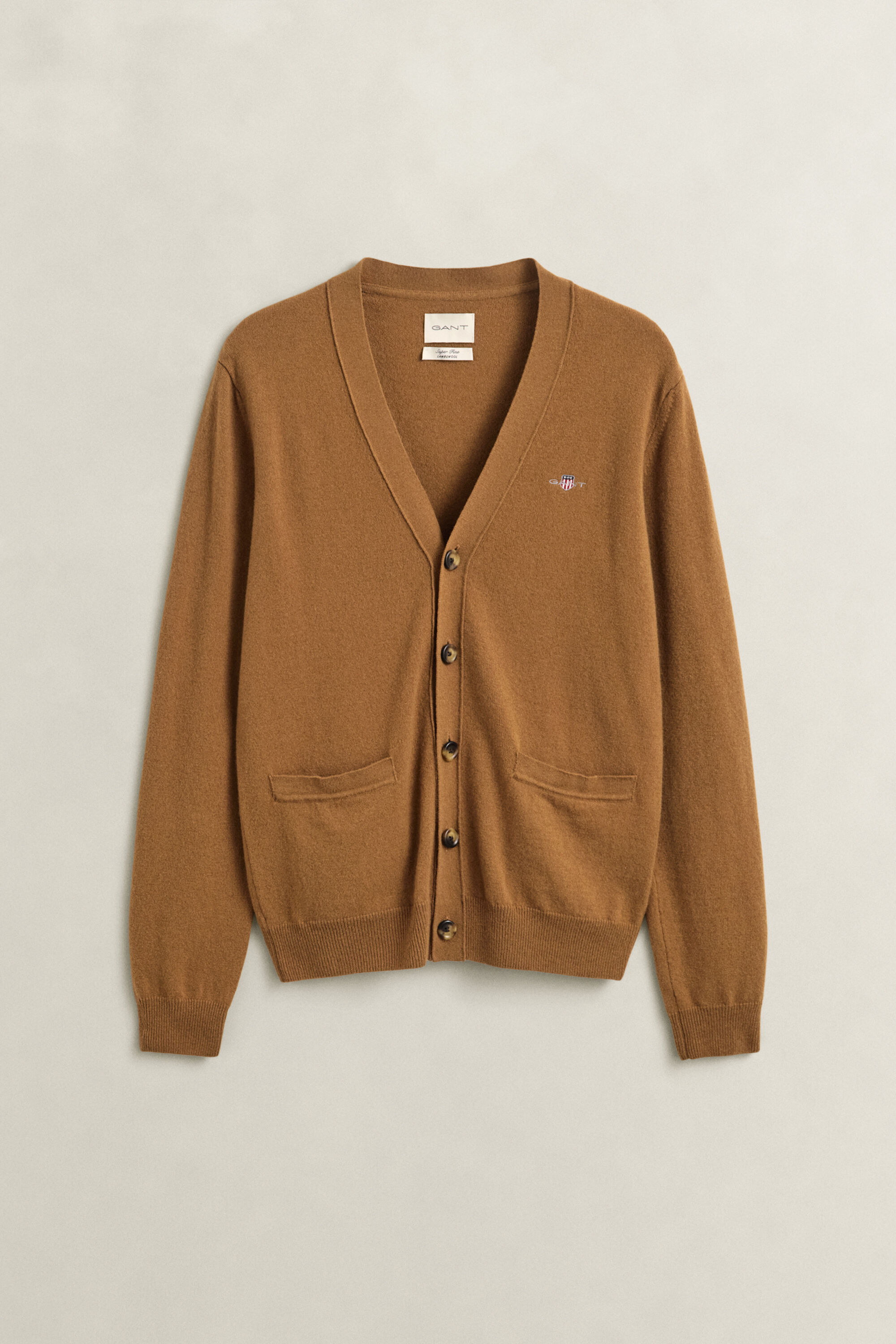 V-Neck Strickjacke aus Lambswool